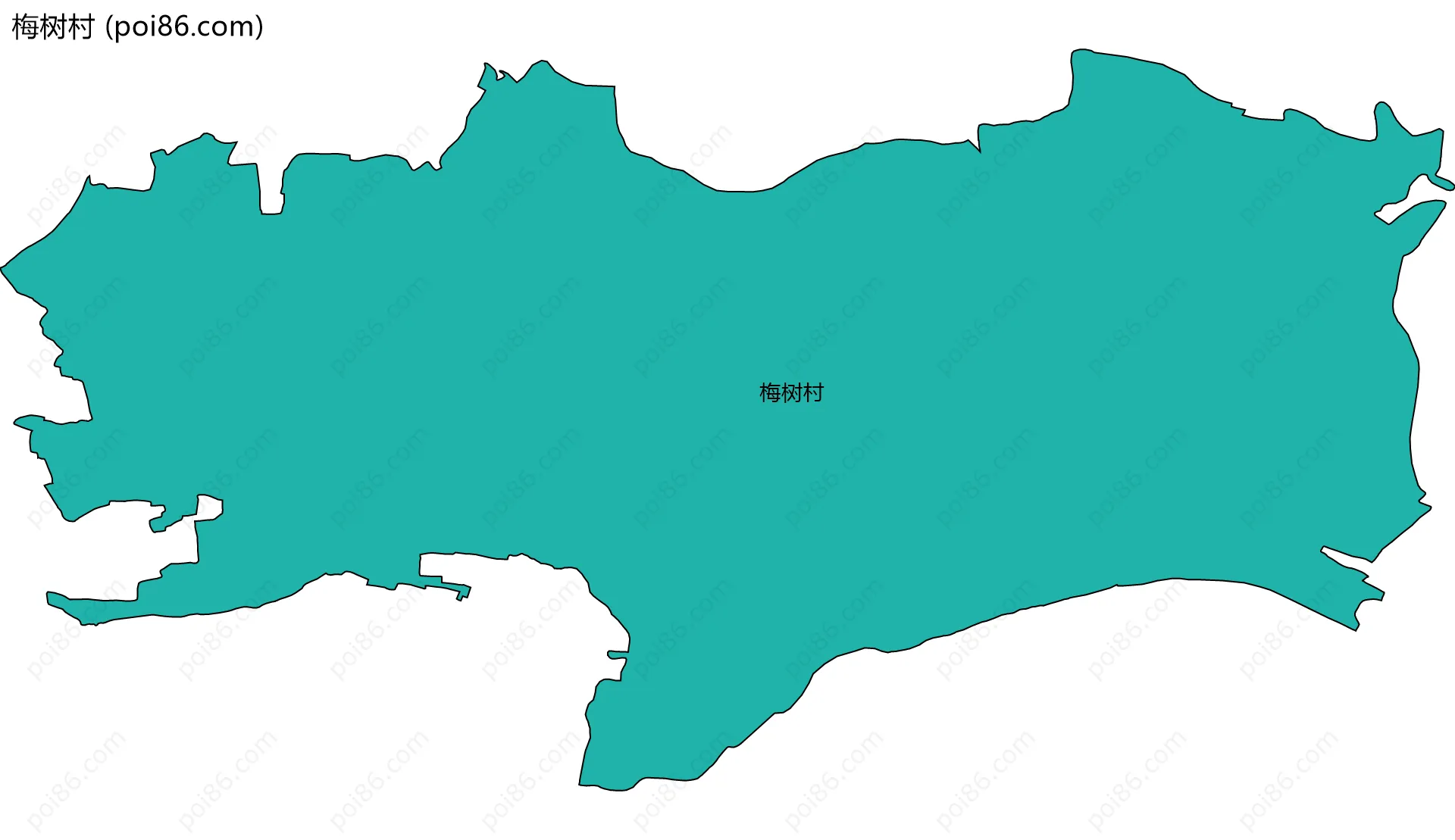 梅树村边界地图