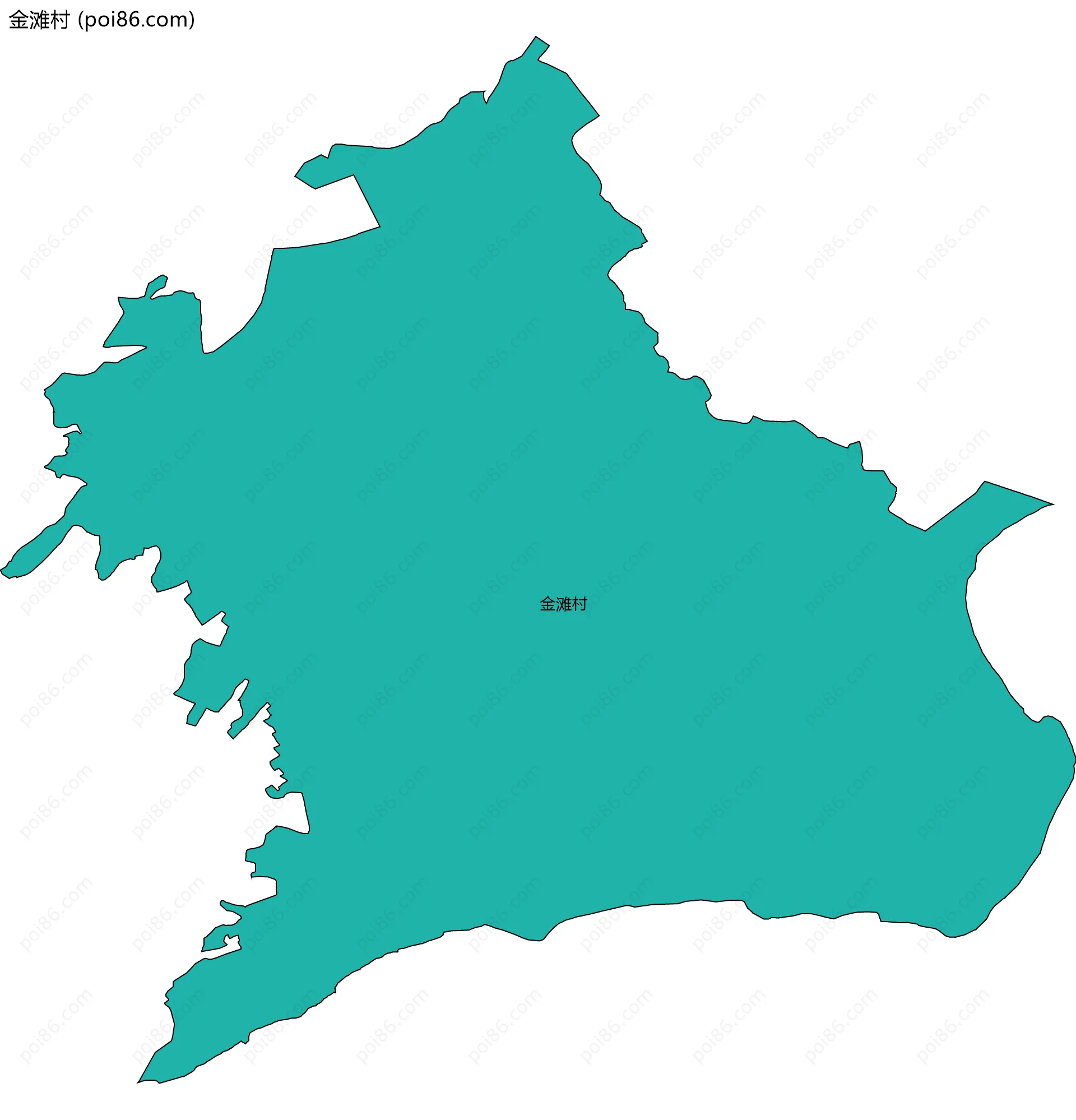 金滩村边界地图