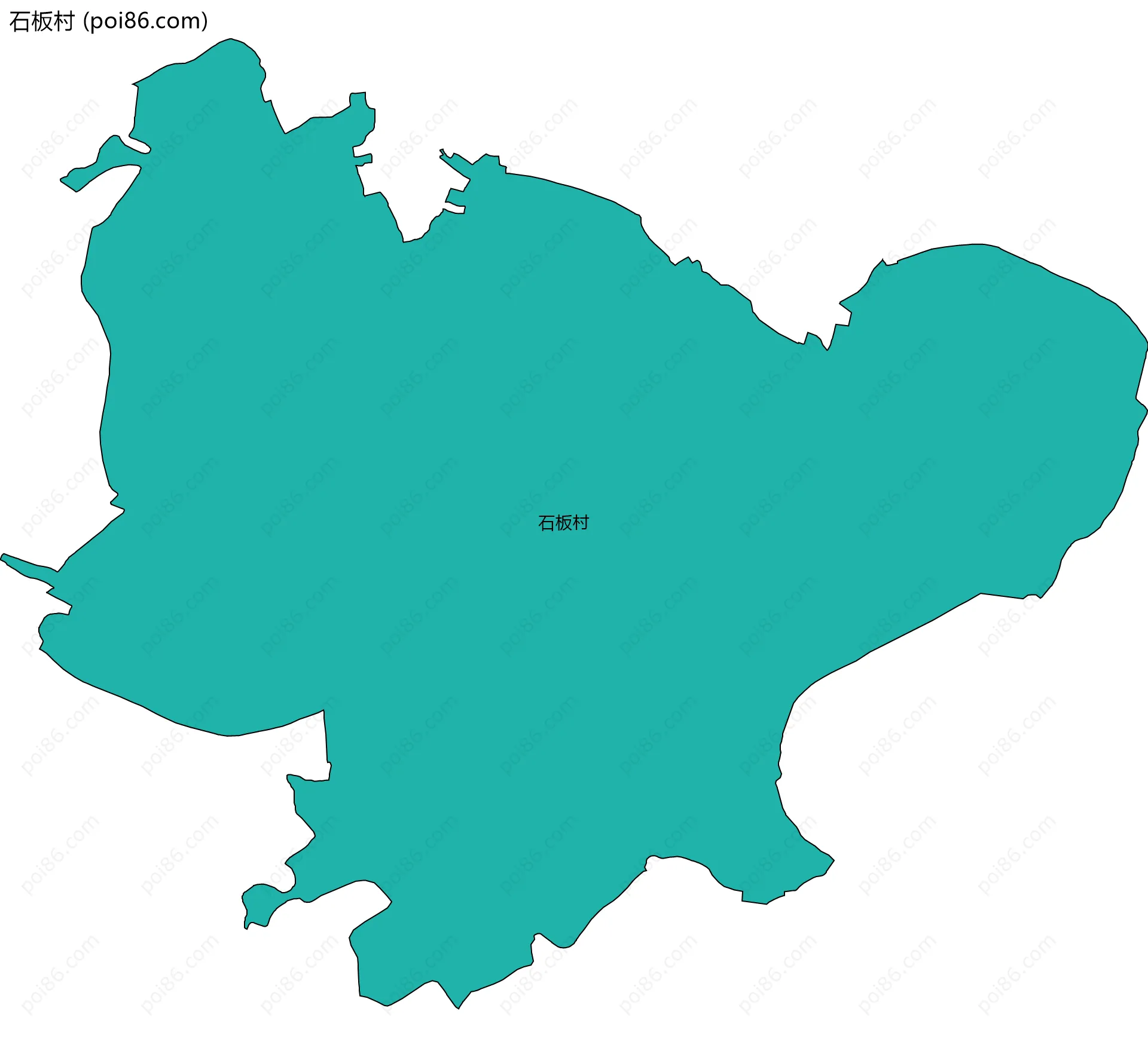 石板村边界地图