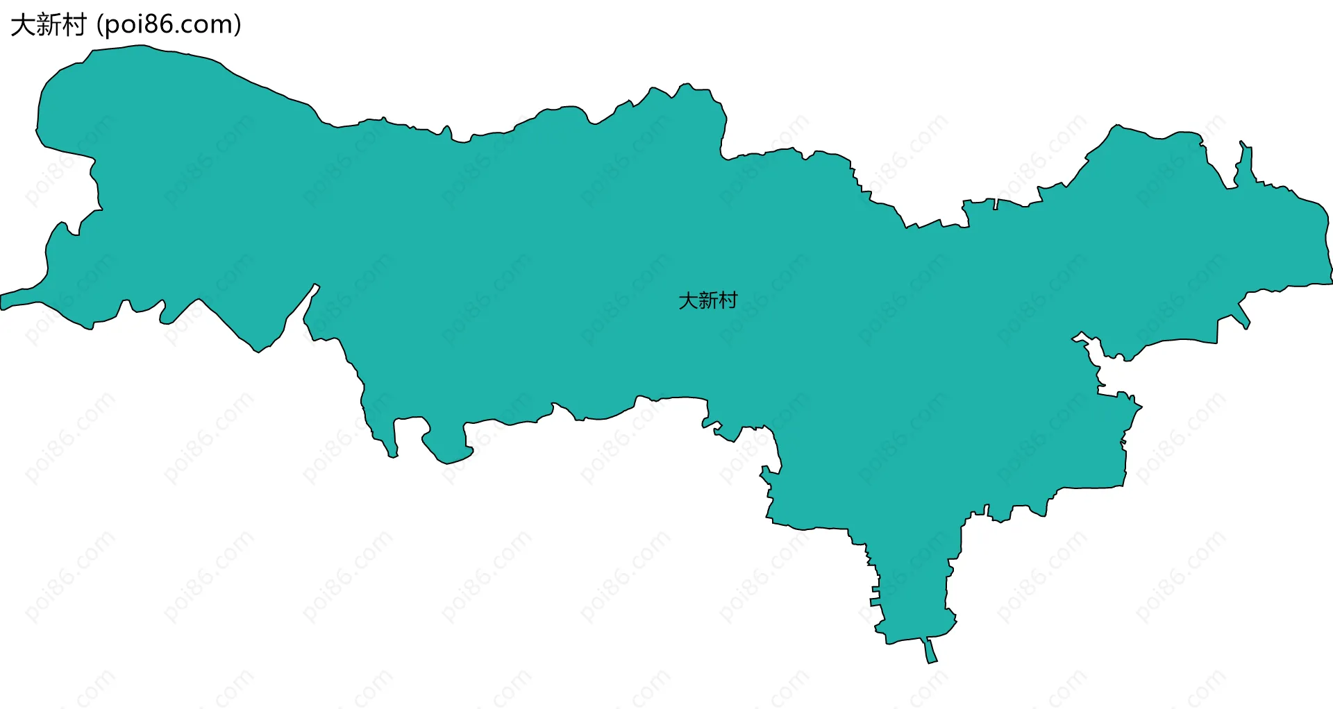 大新村边界地图