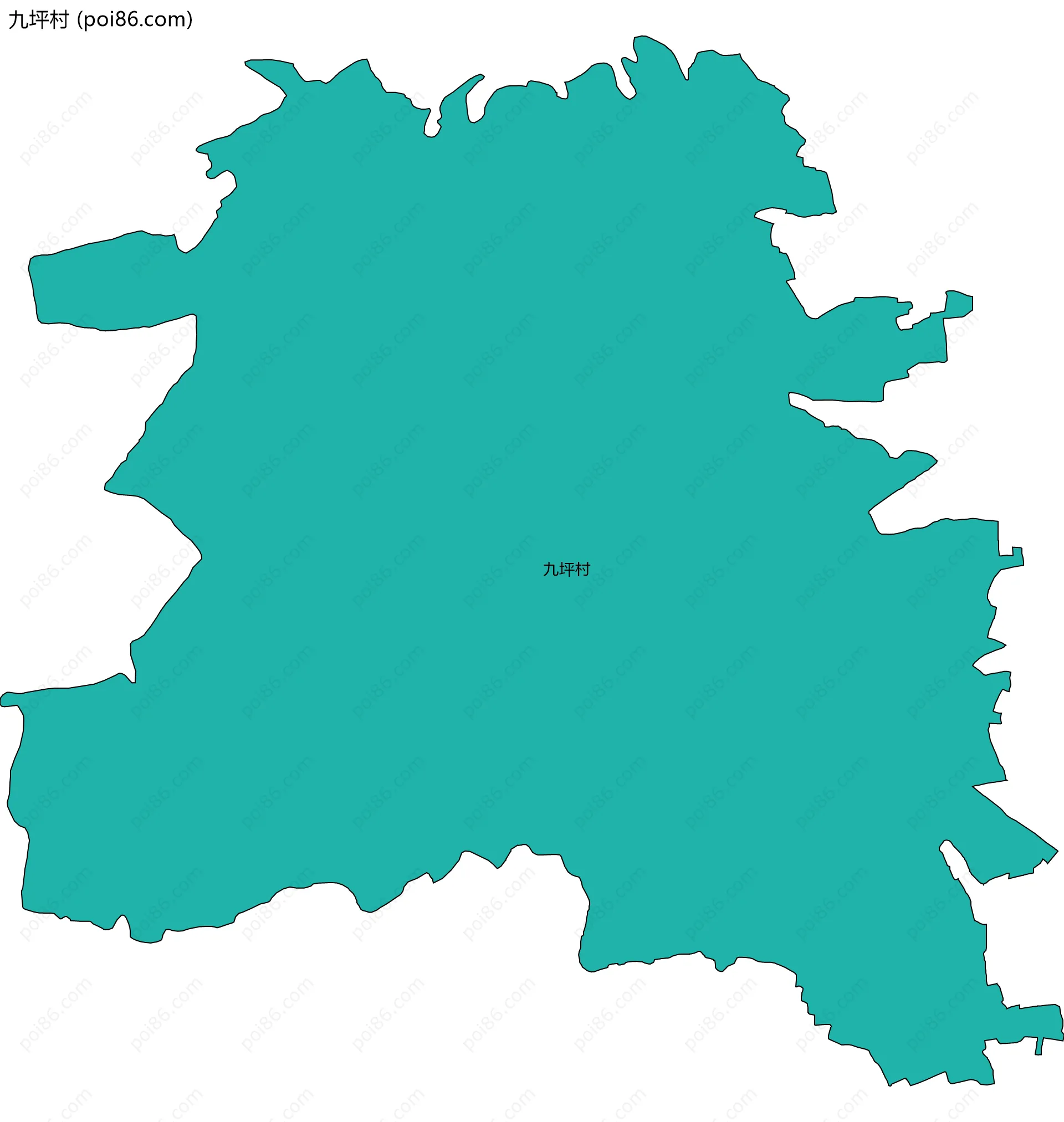 九坪村边界地图