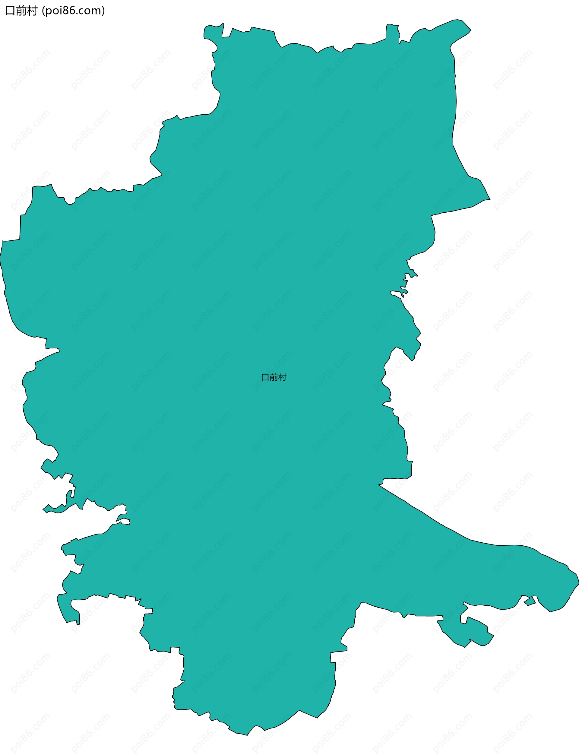 口前村边界地图