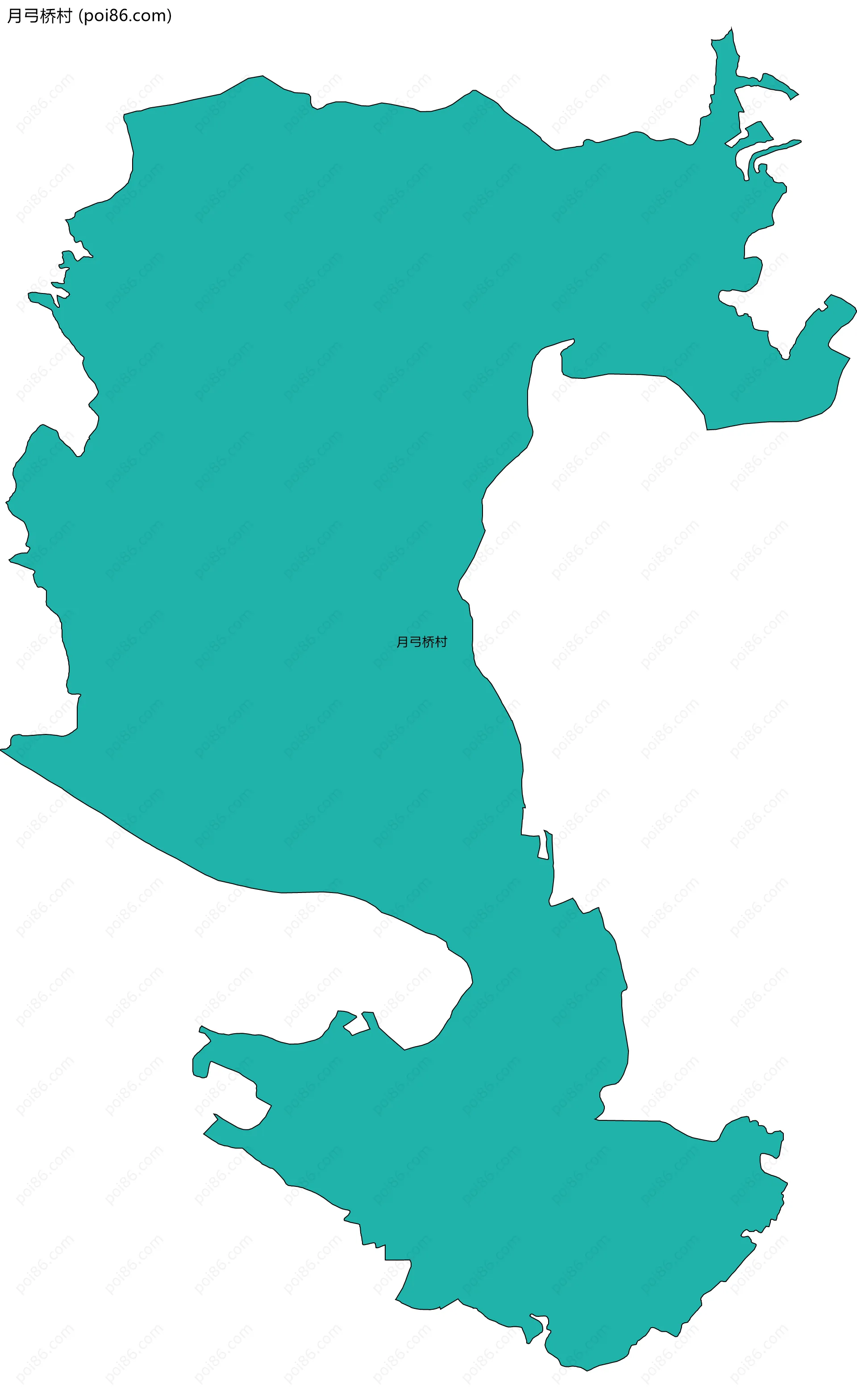 月弓桥村边界地图