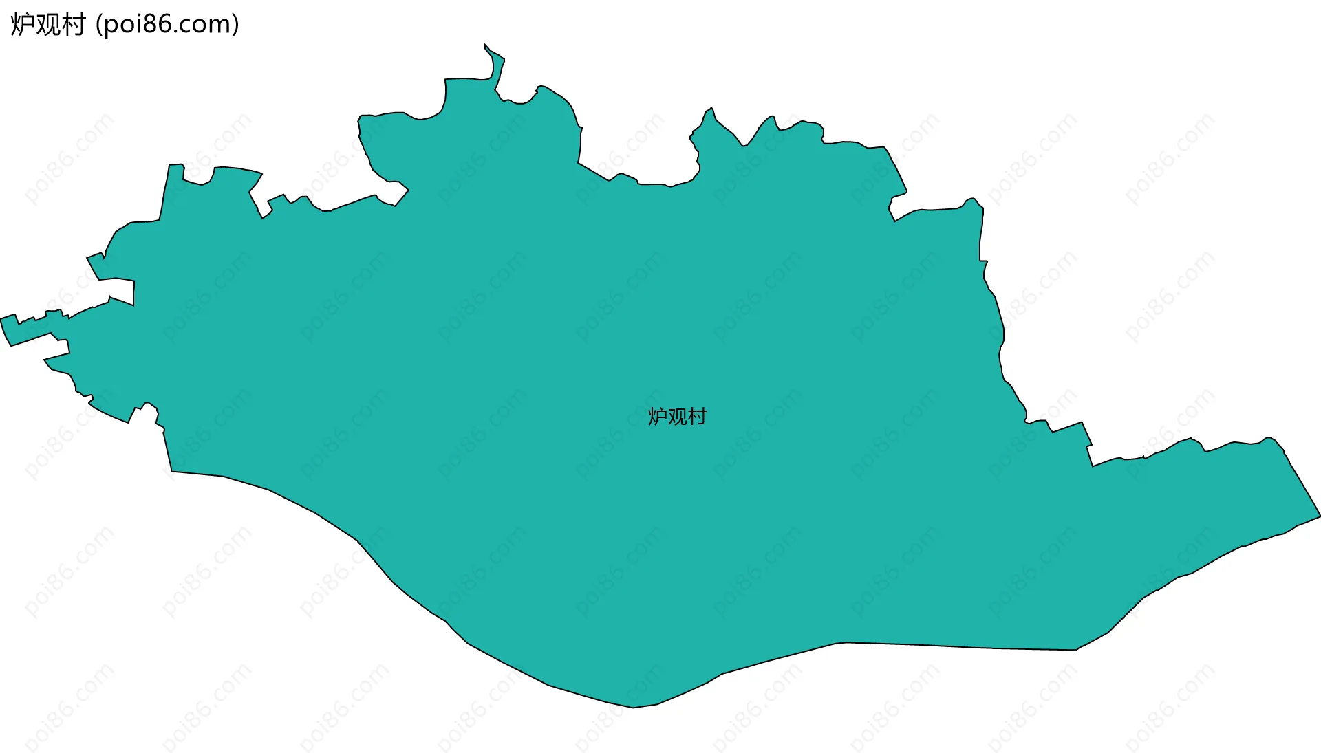 炉观村边界地图