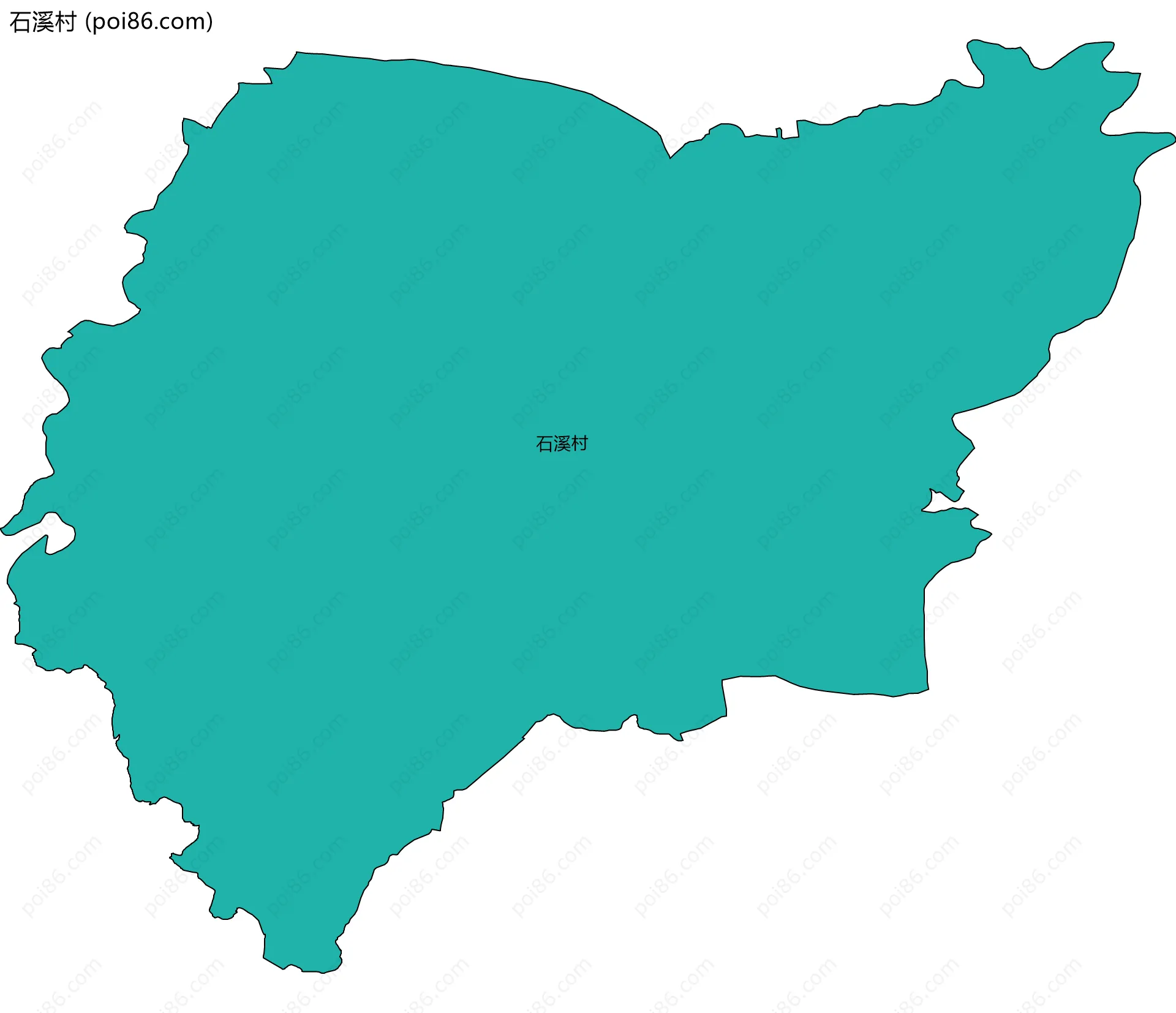 石溪村边界地图