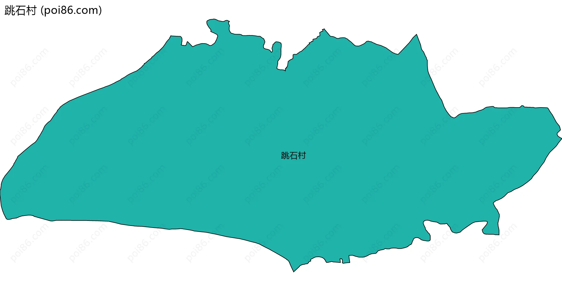 跳石村边界地图