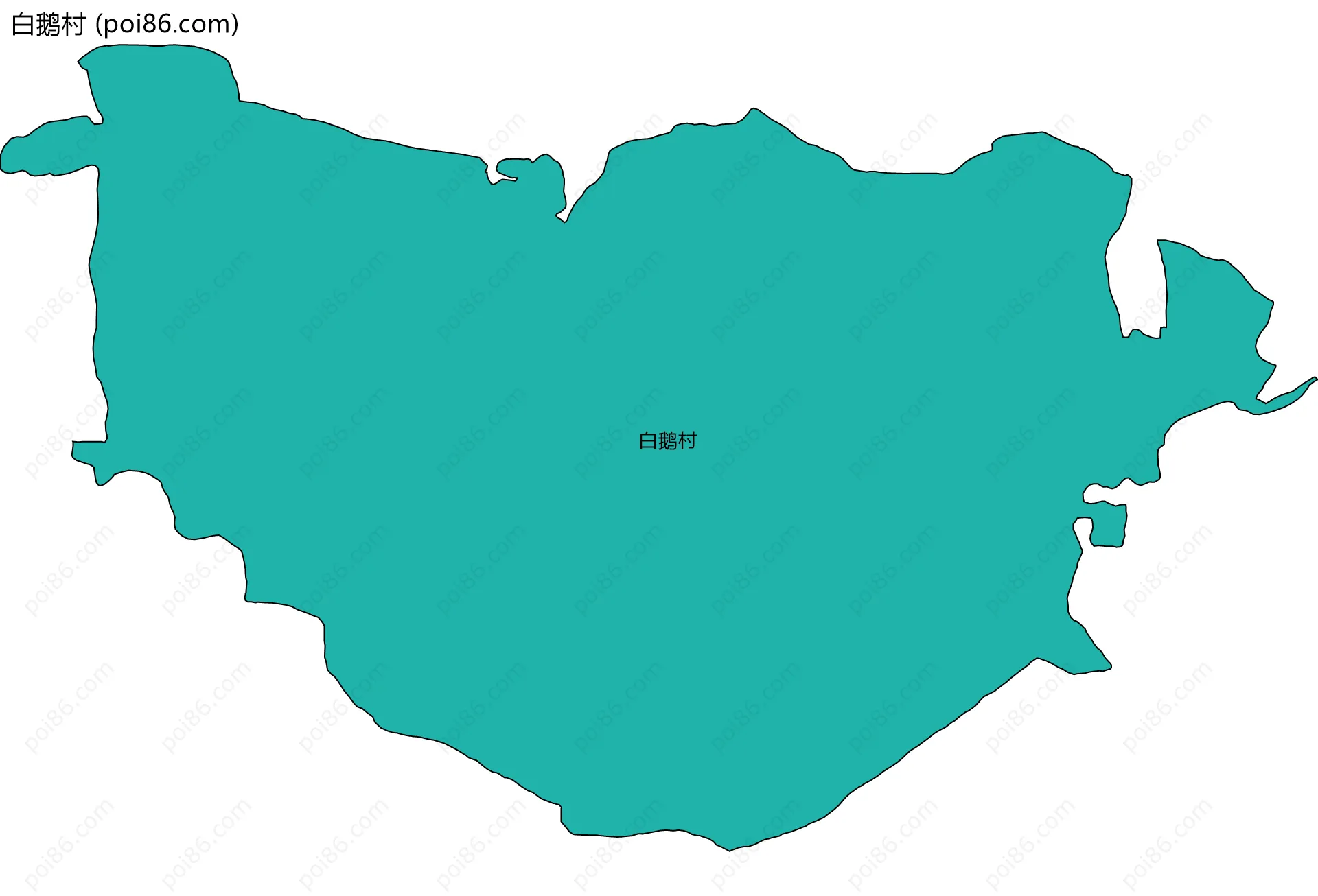 白鹅村边界地图