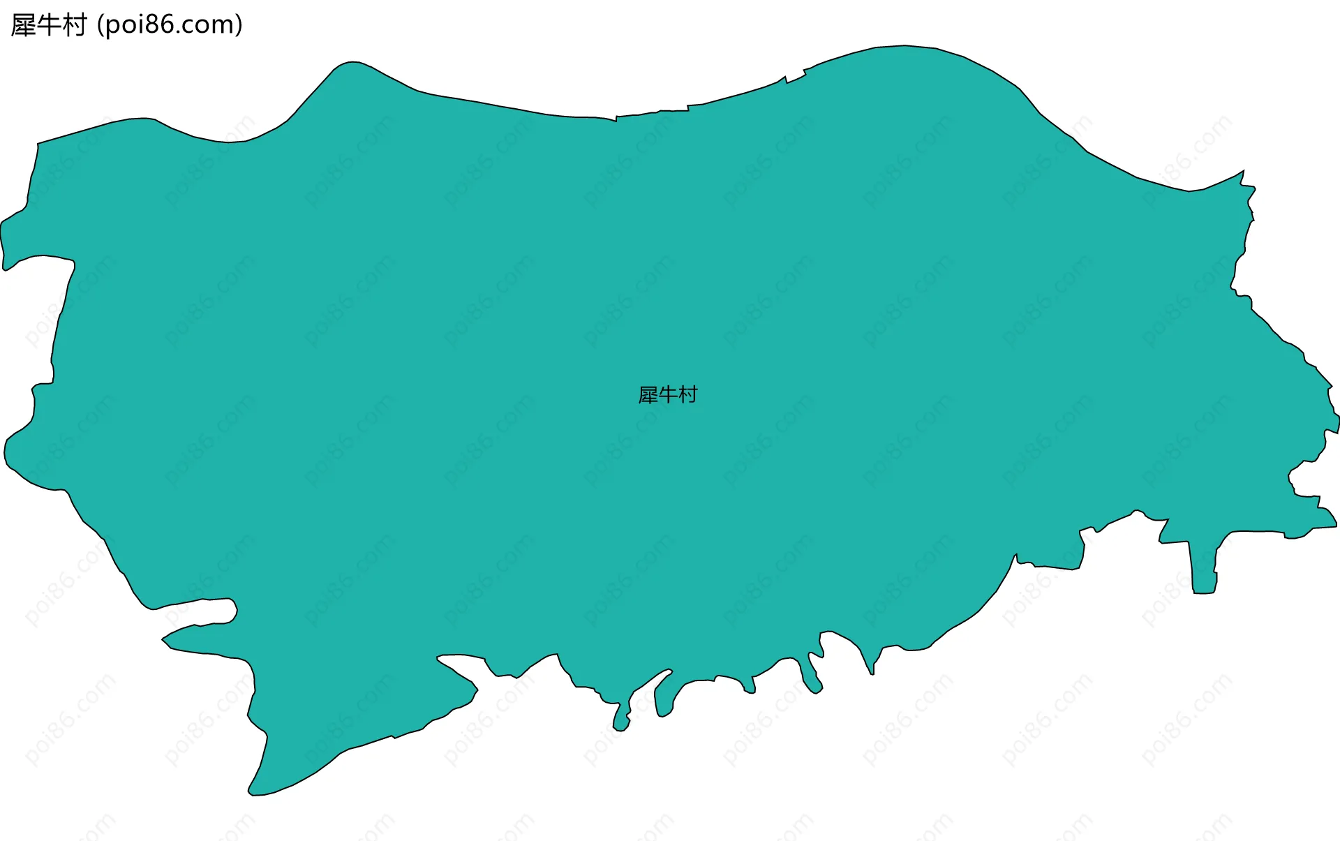 犀牛村边界地图