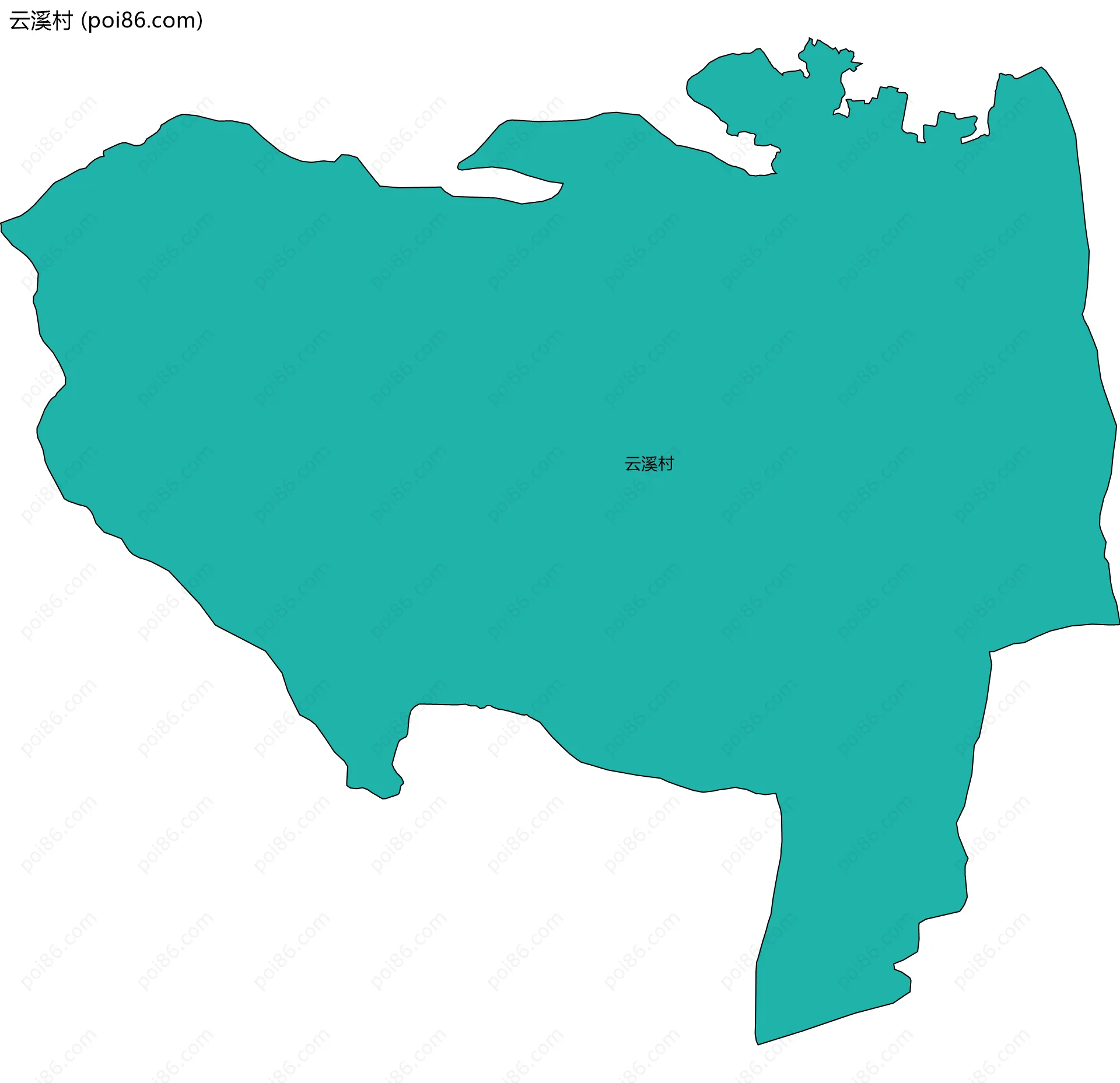 云溪村边界地图