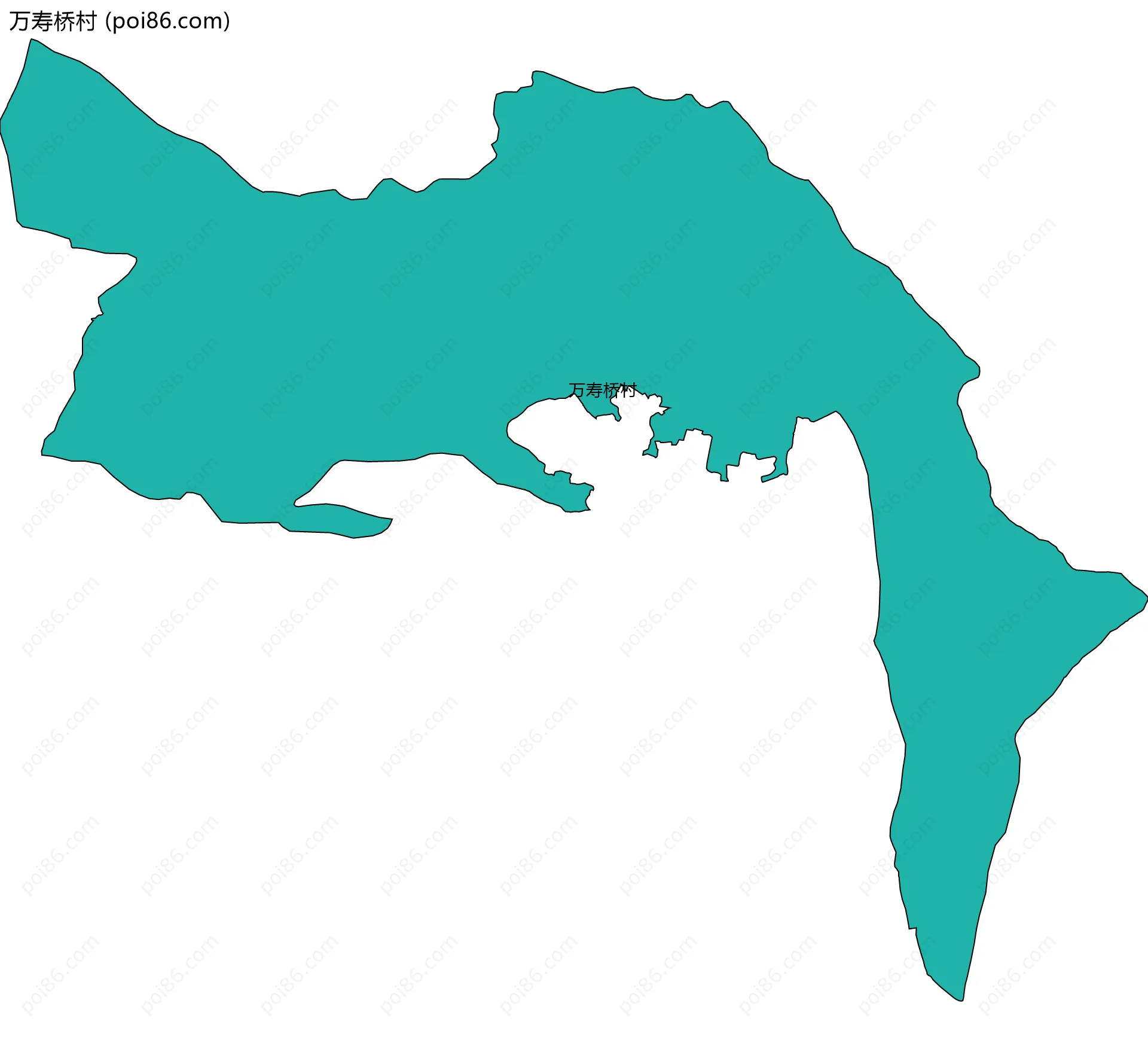 万寿桥村边界地图