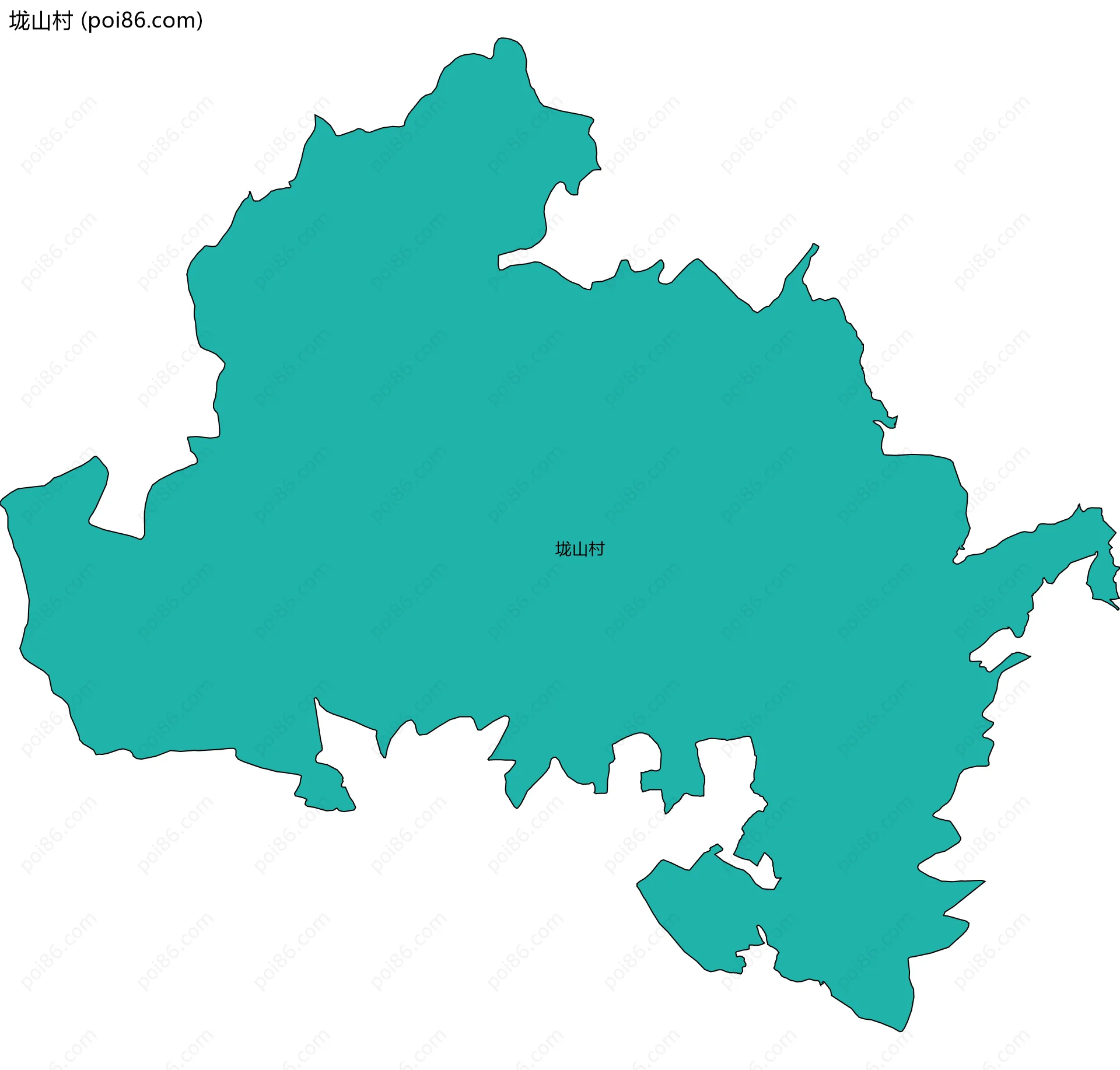 垅山村边界地图