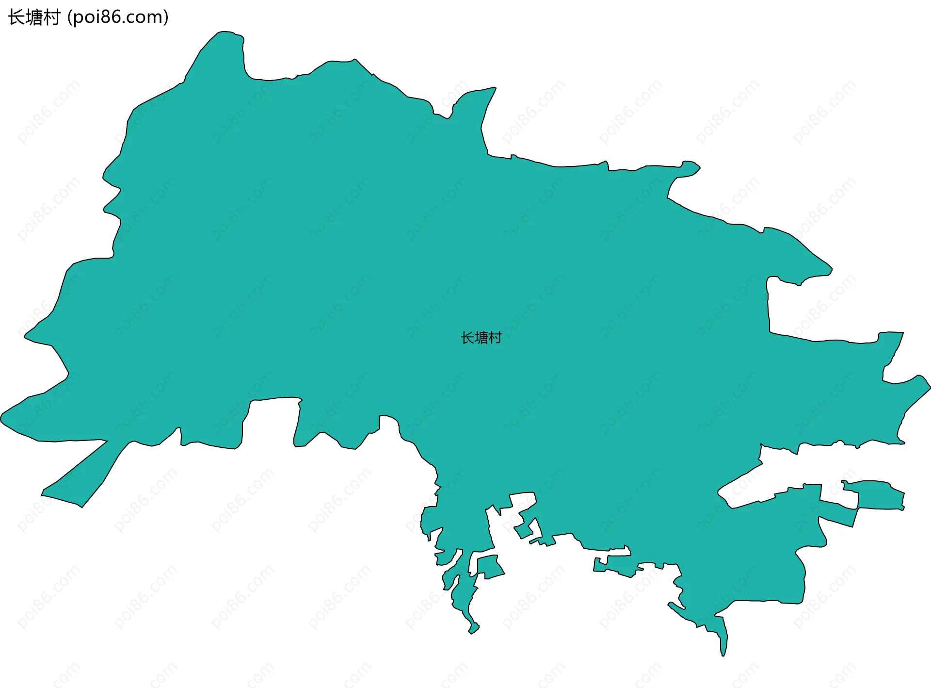 长塘村边界地图