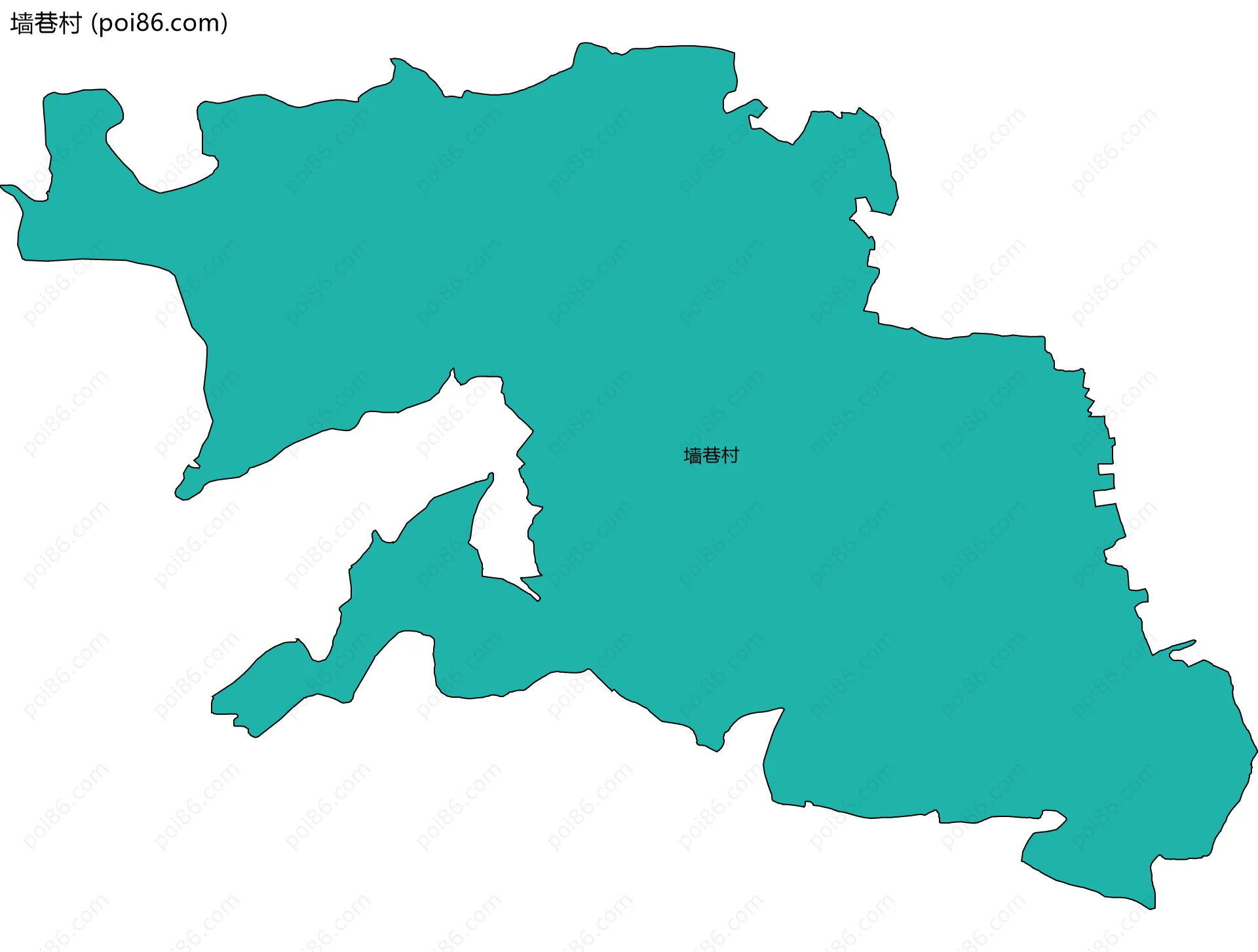 墙巷村边界地图