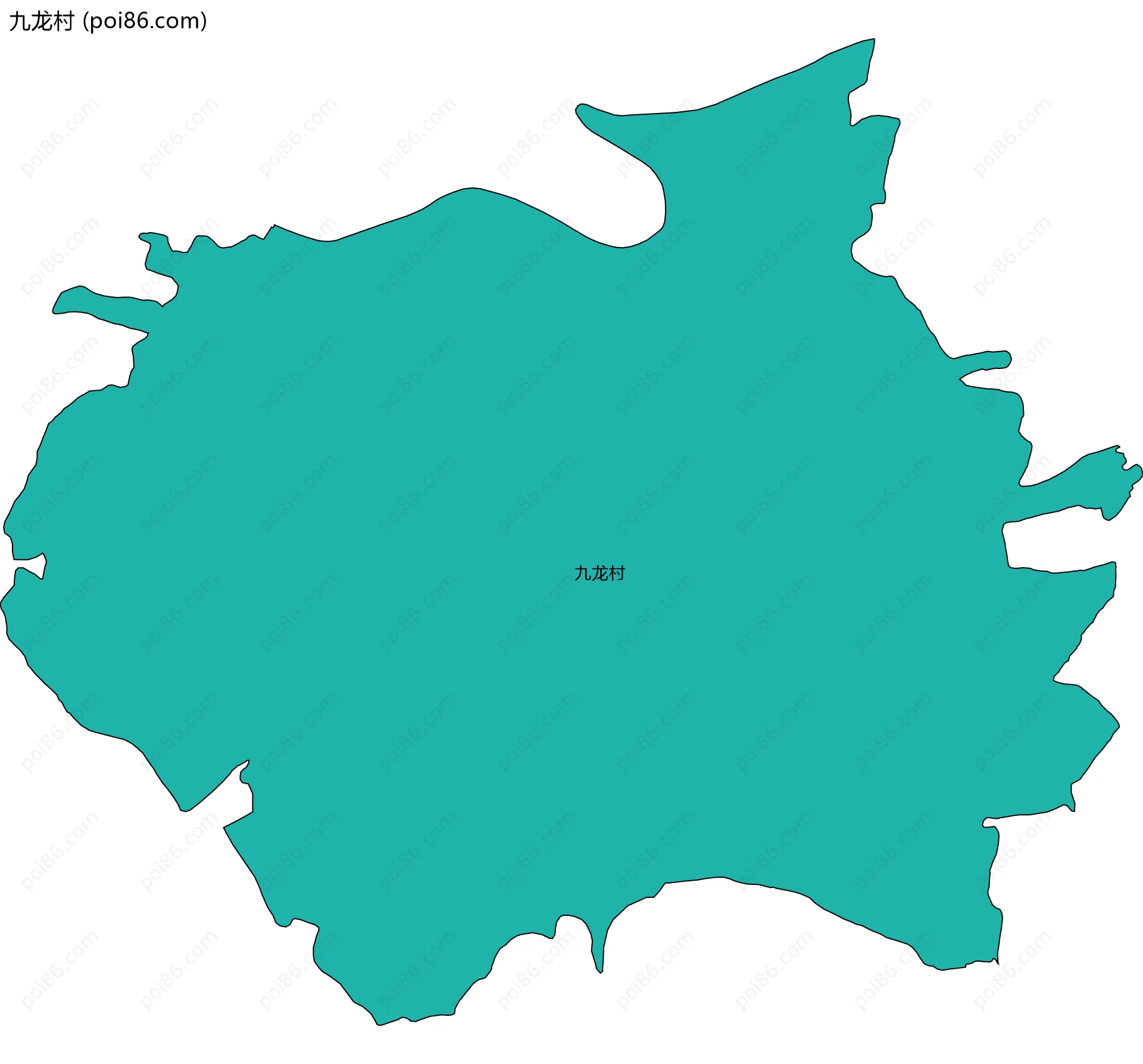 九龙村边界地图