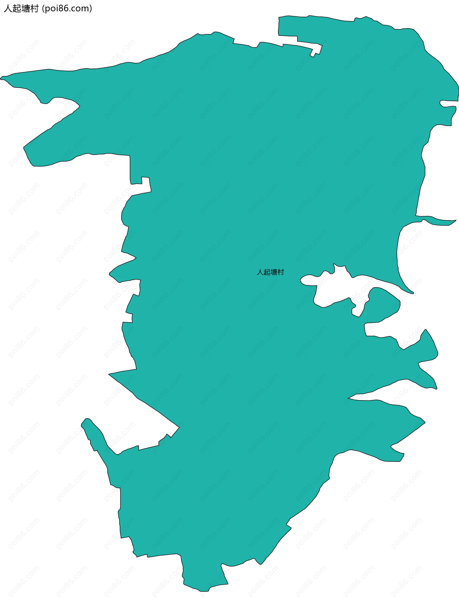 人起塘村边界地图