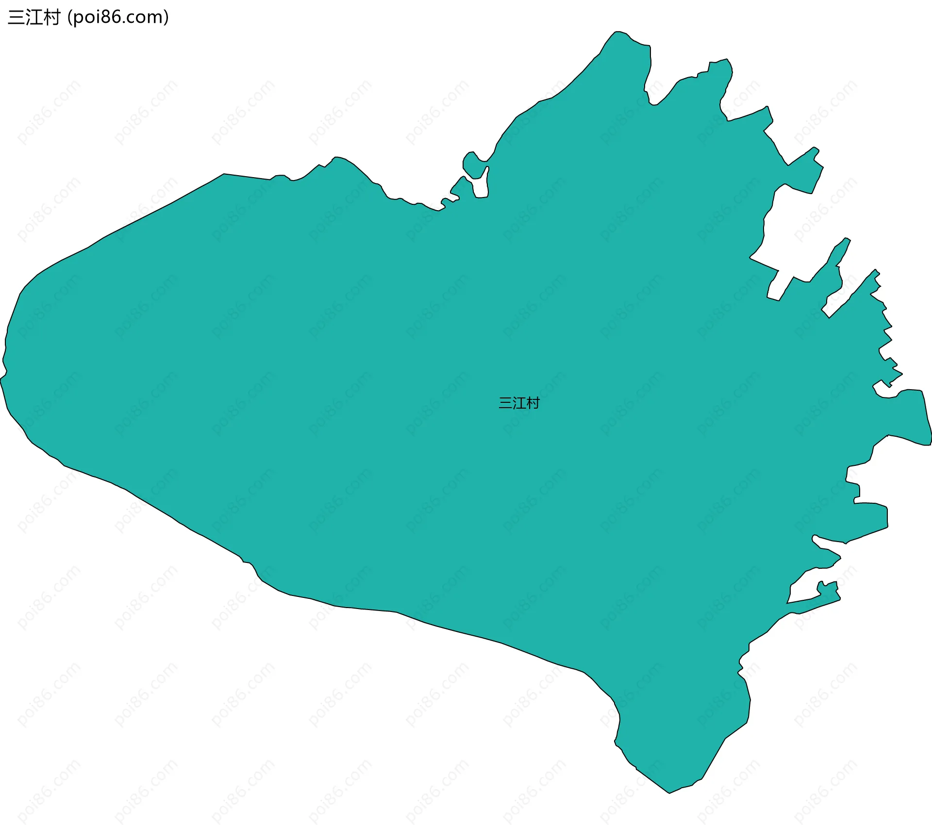 三江村边界地图