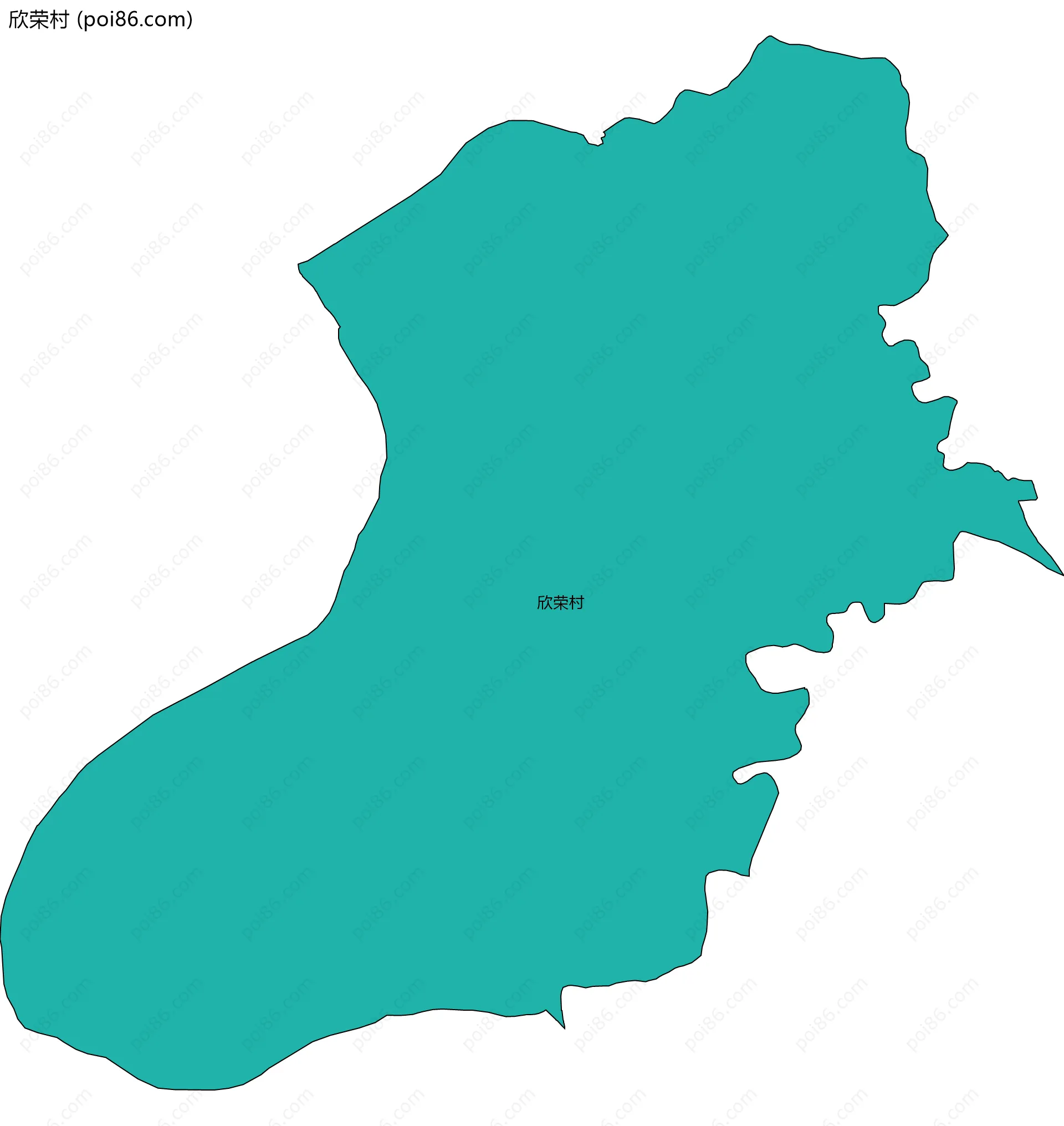 欣荣村边界地图