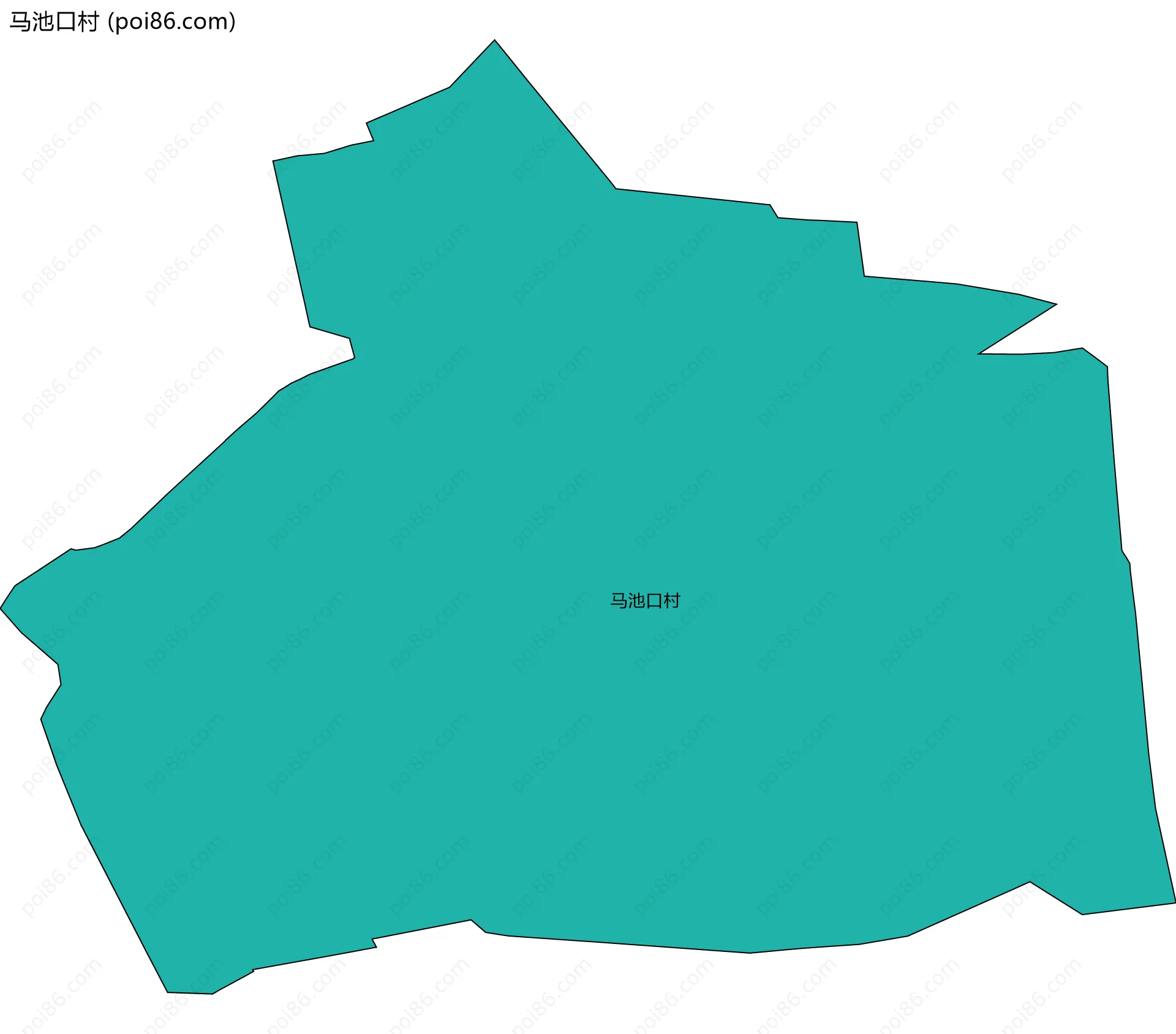 马池口村边界地图