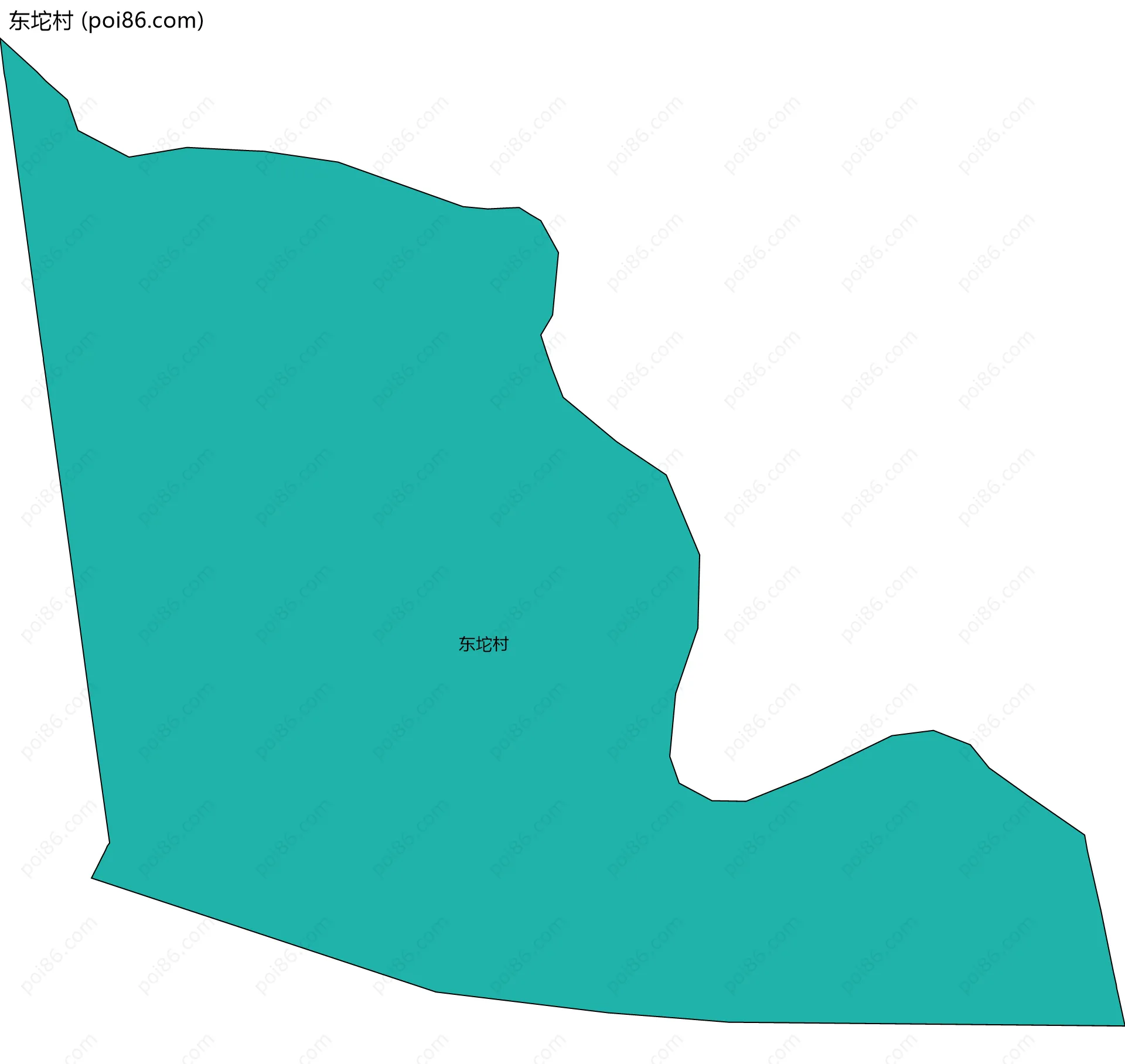 东坨村边界地图