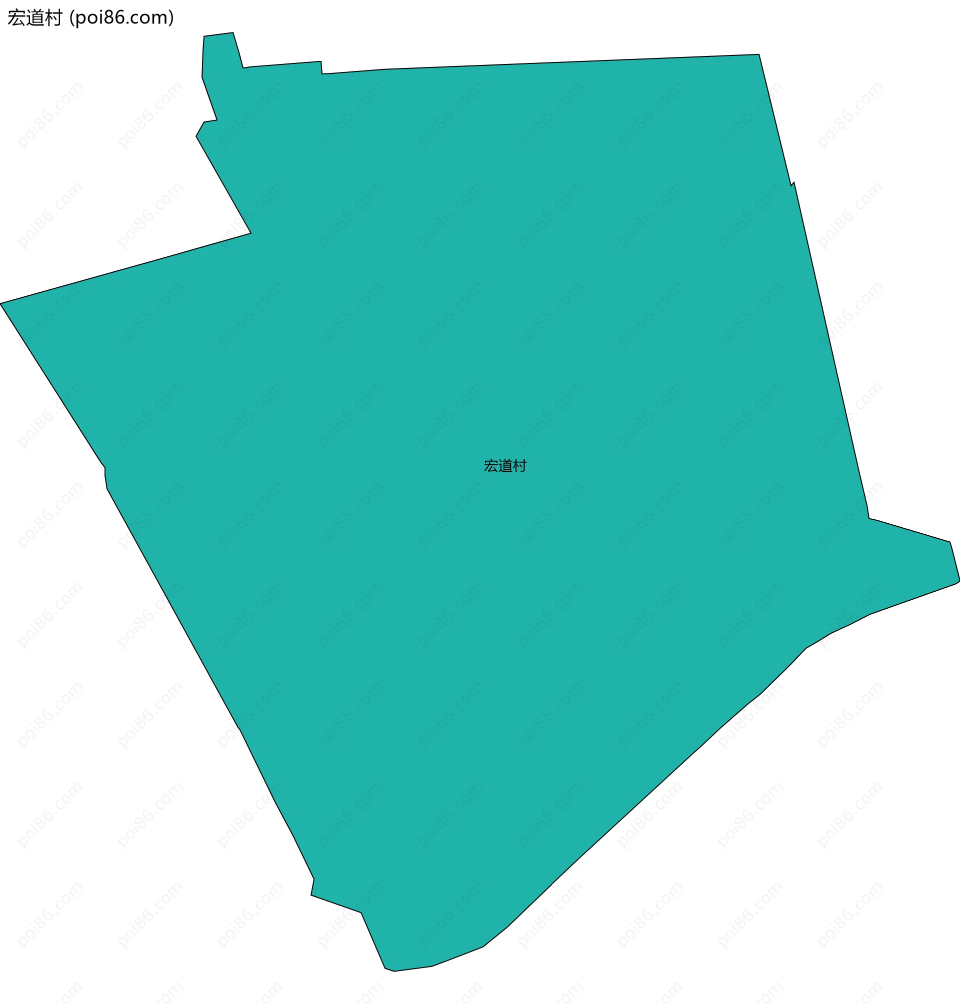 宏道村边界地图