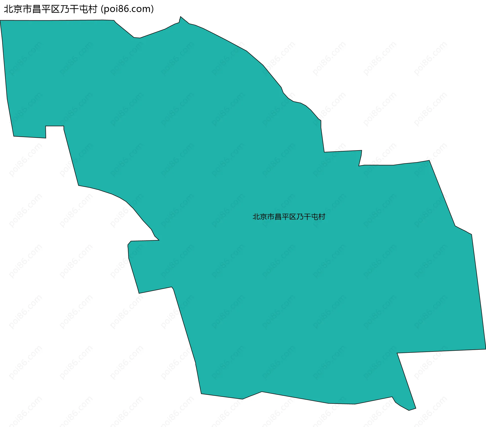 北京市昌平区乃干屯村边界地图