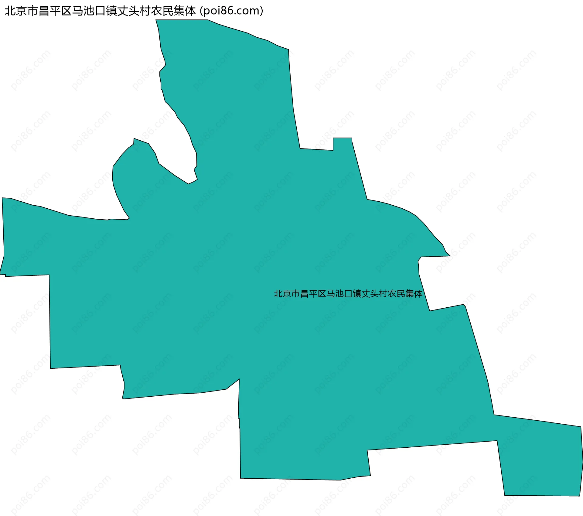 北京市昌平区马池口镇丈头村农民集体边界地图