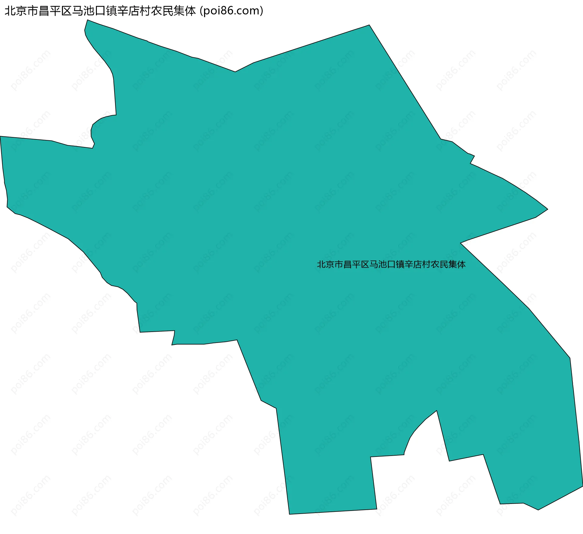 北京市昌平区马池口镇辛店村农民集体边界地图