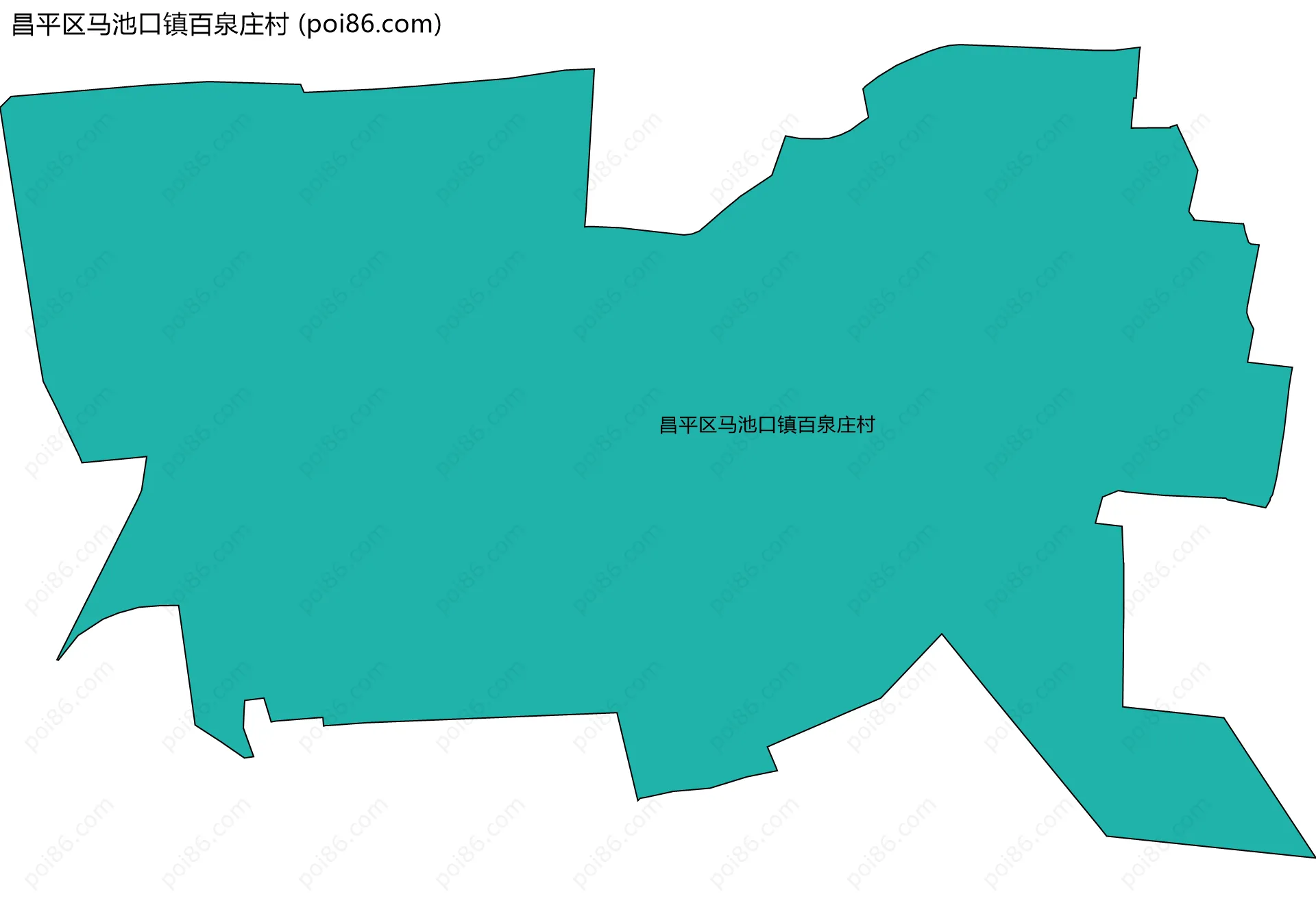 昌平区马池口镇百泉庄村边界地图