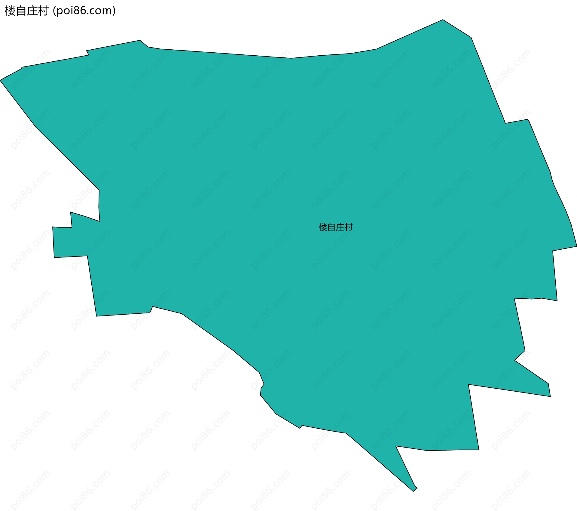 楼自庄村边界地图