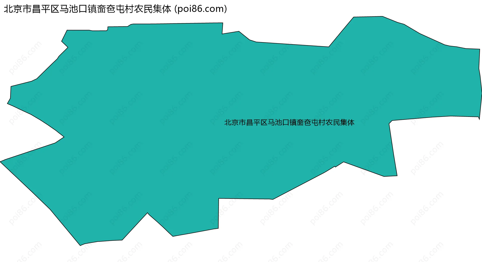 北京市昌平区马池口镇奤夿屯村农民集体边界地图