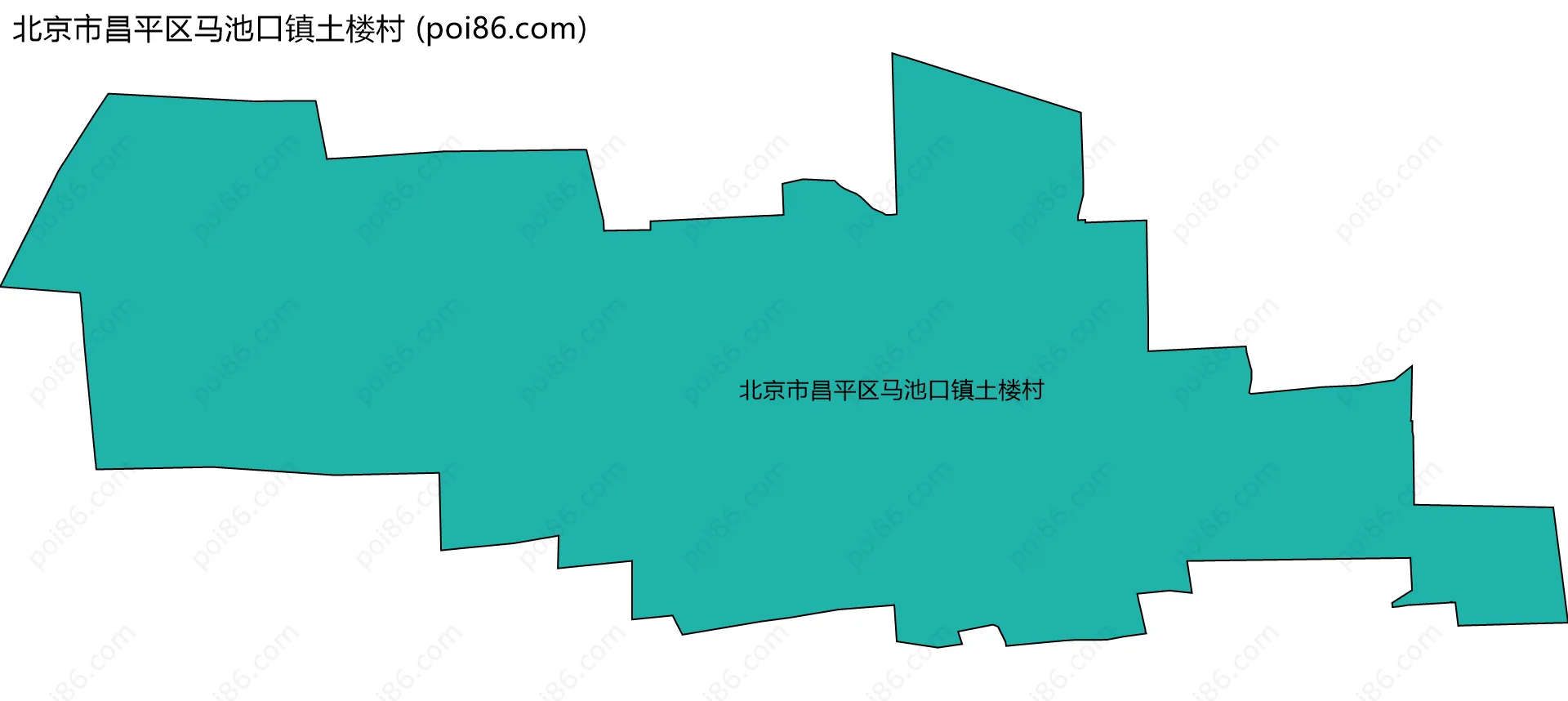 北京市昌平区马池口镇土楼村边界地图