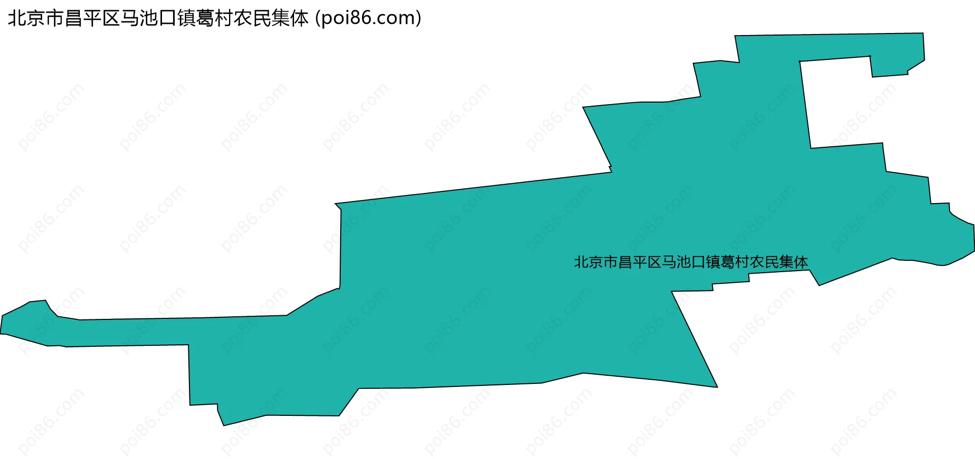 北京市昌平区马池口镇葛村农民集体边界地图