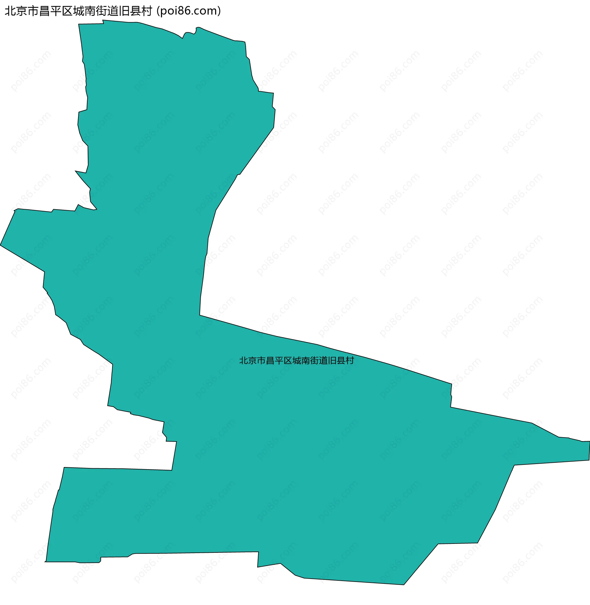 北京市昌平区城南街道旧县村边界地图