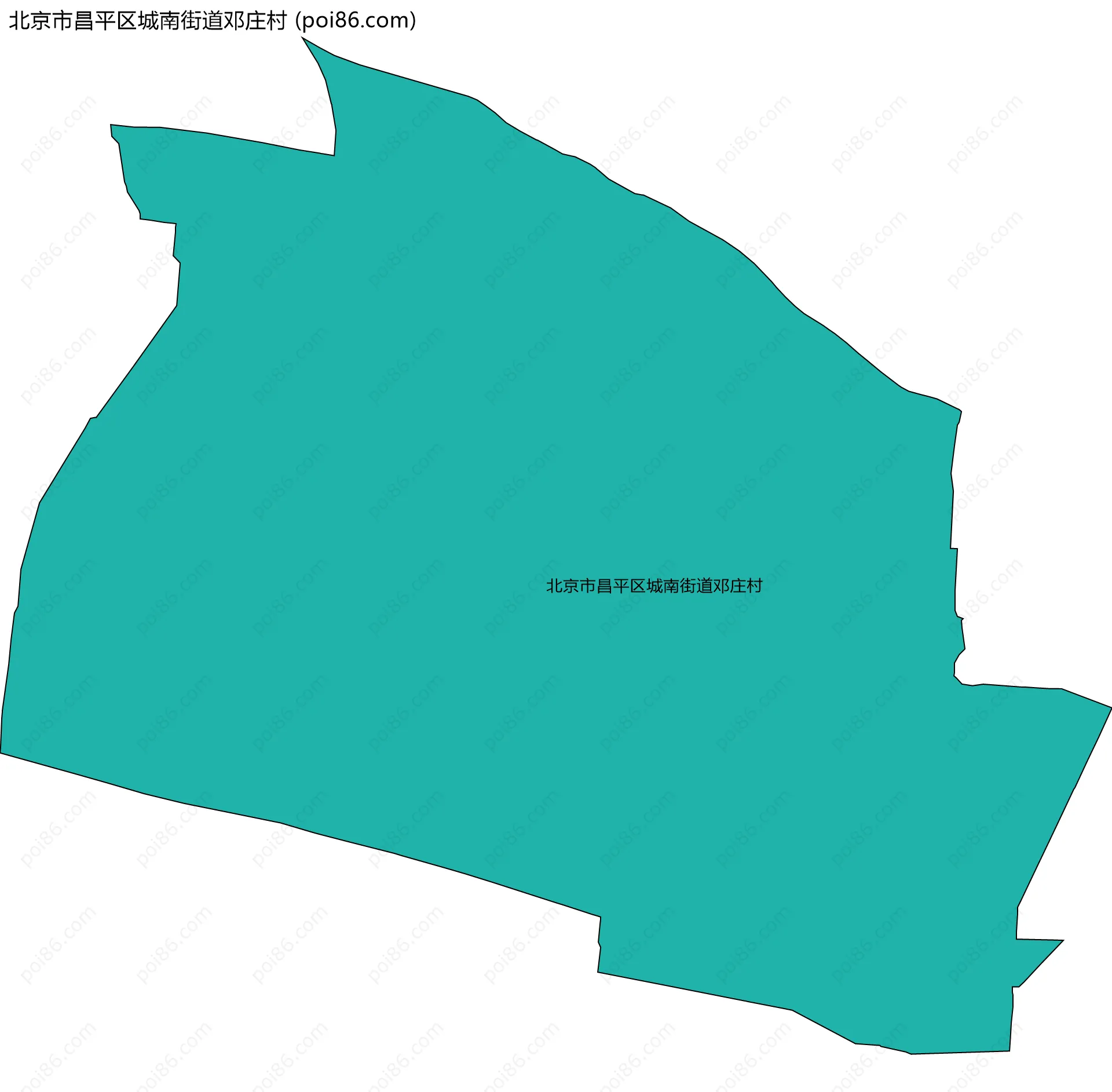 北京市昌平区城南街道邓庄村边界地图