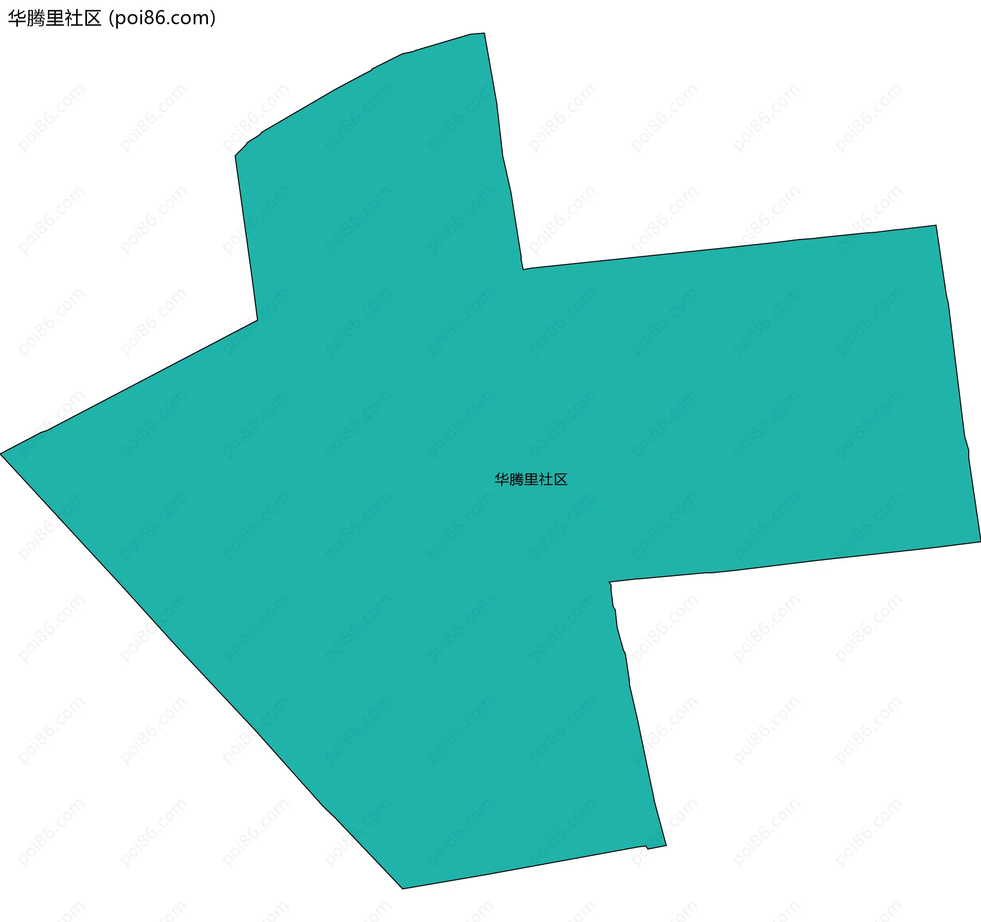 华腾里社区边界地图