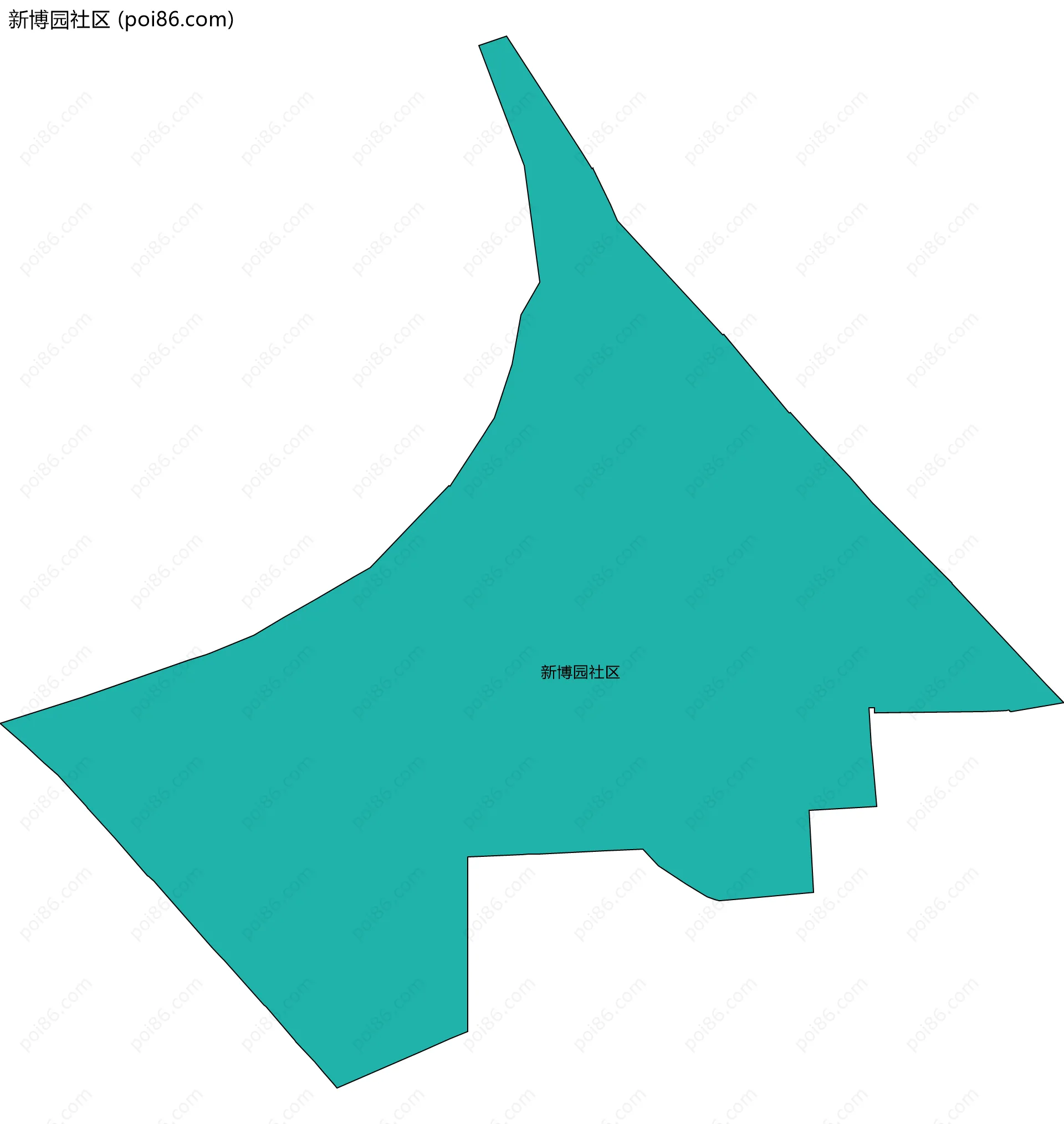 新博园社区边界地图