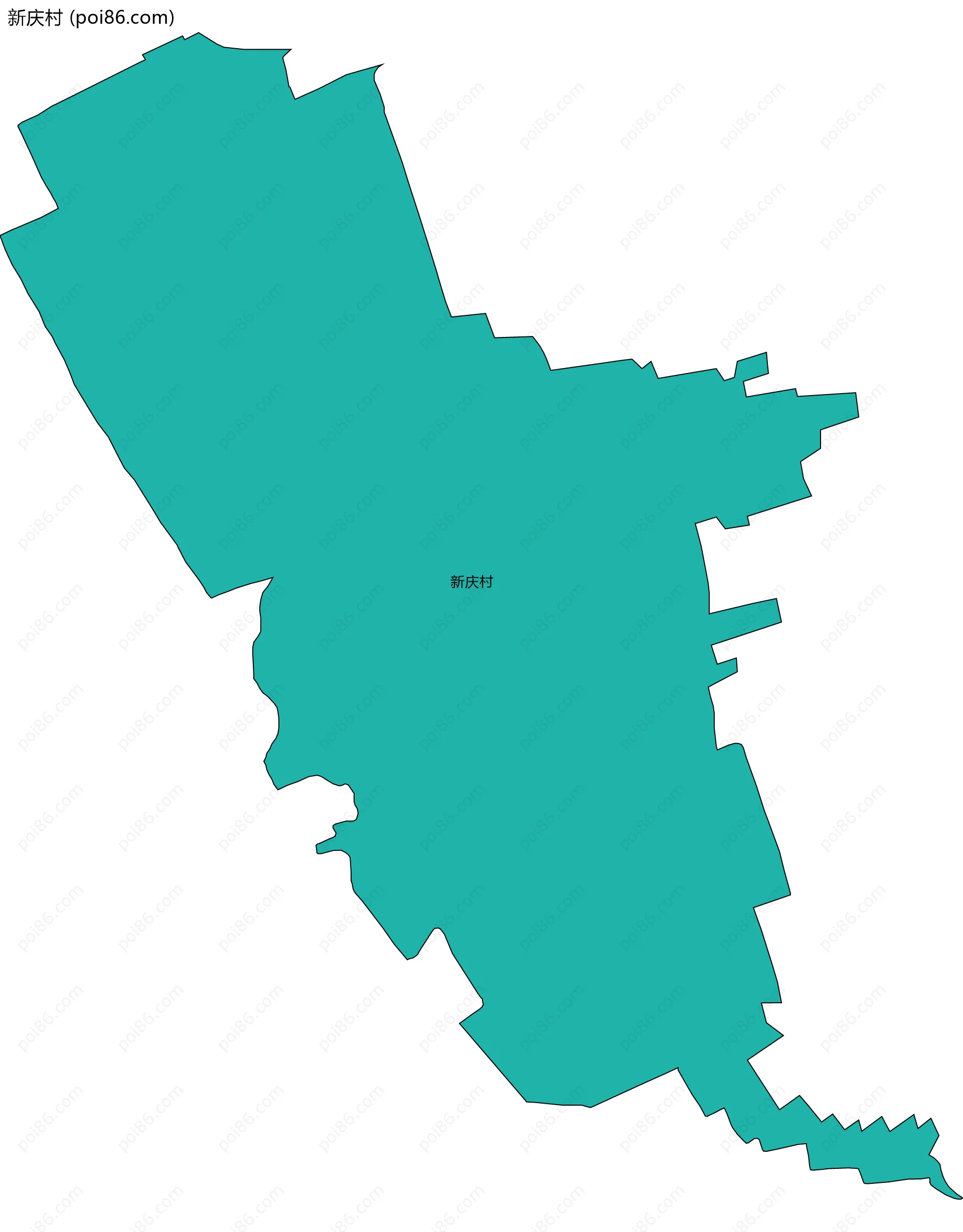 新庆村边界地图