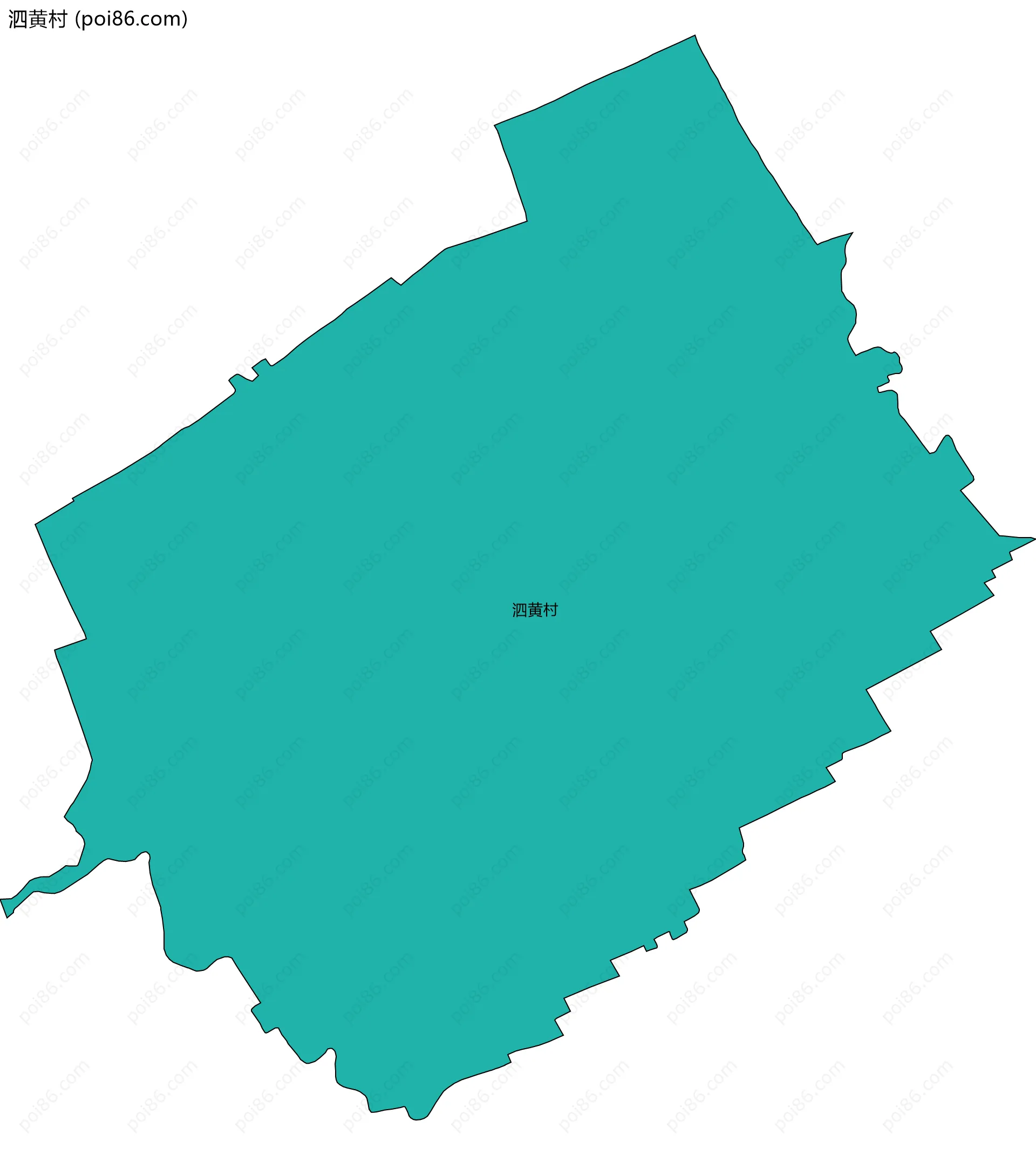 泗黄村边界地图