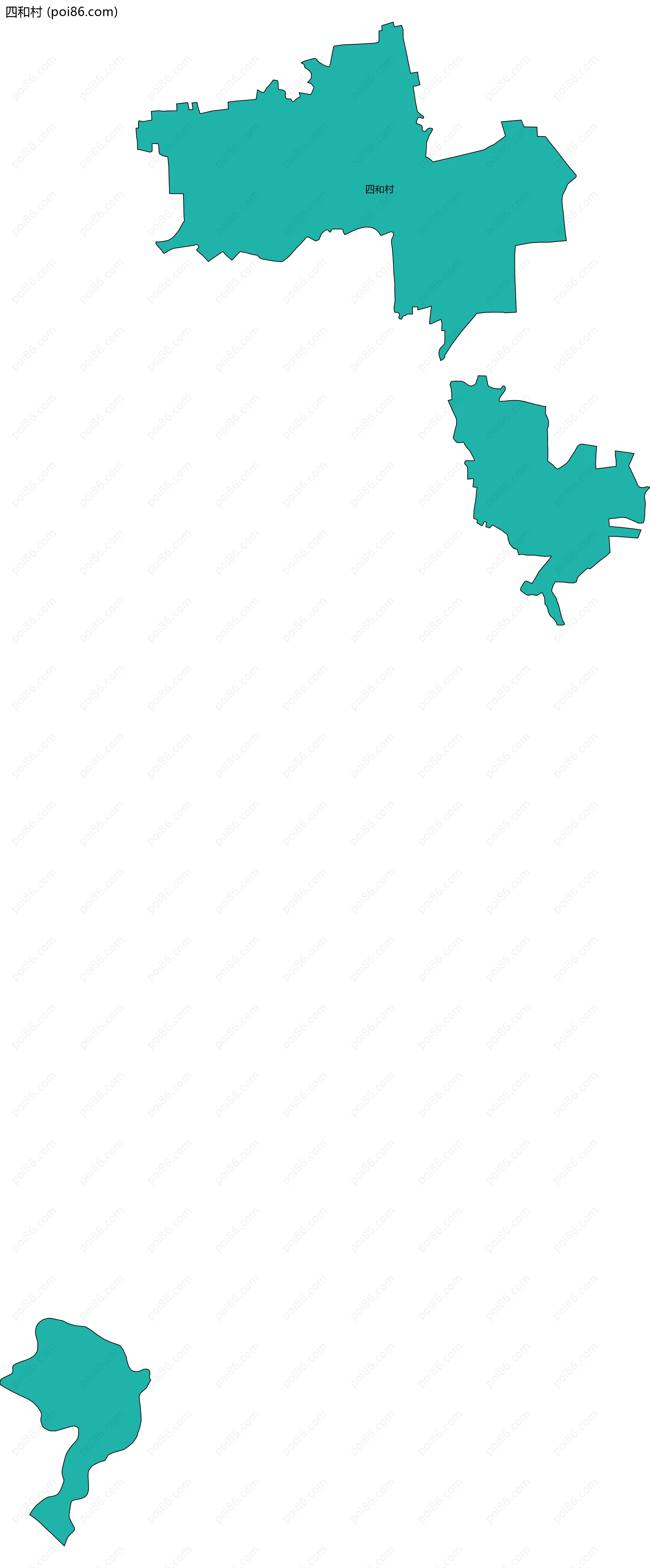 四和村边界地图