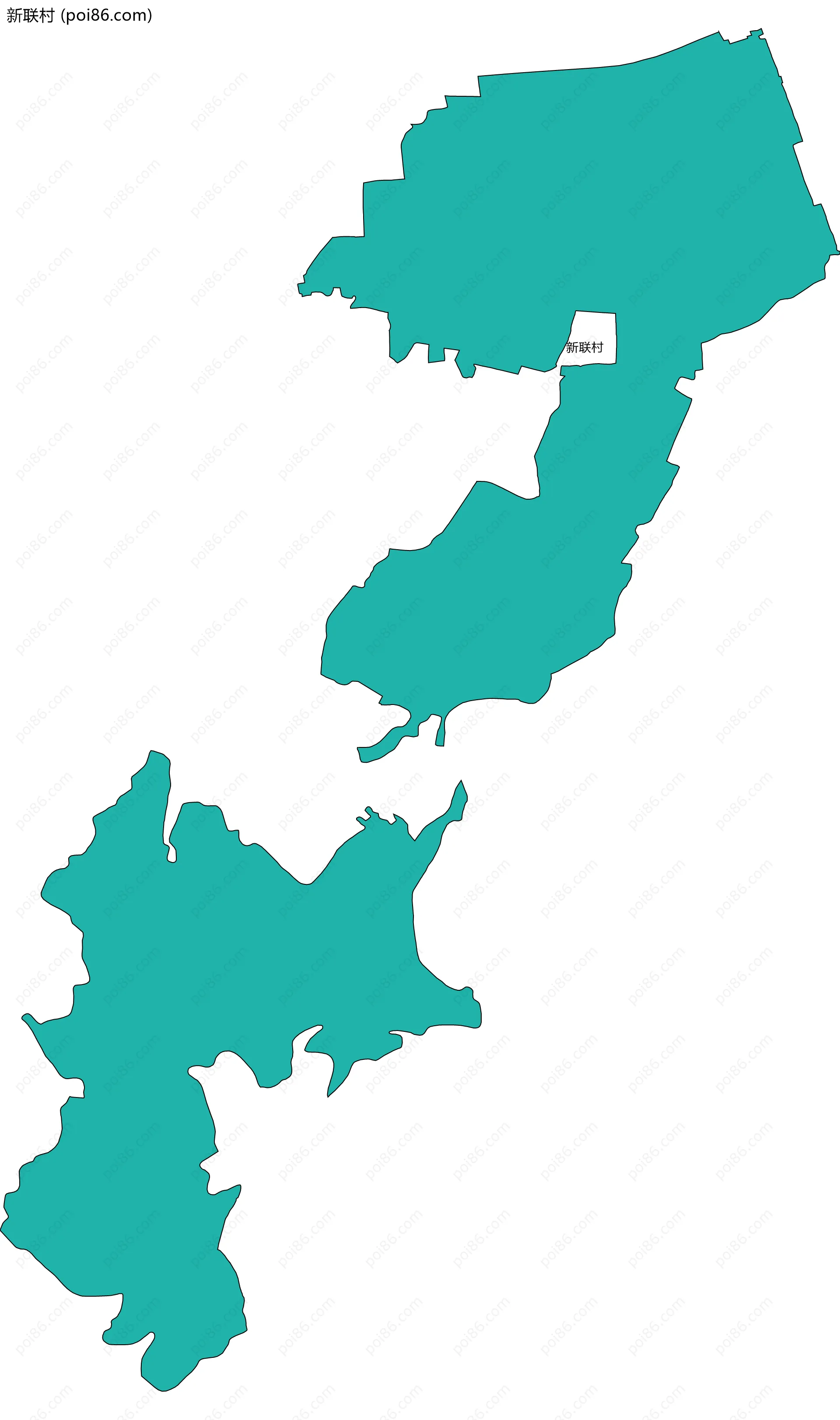 新联村边界地图