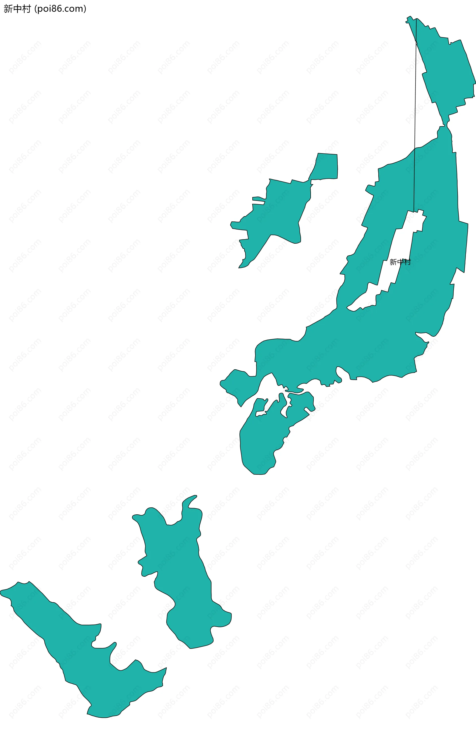 新中村边界地图