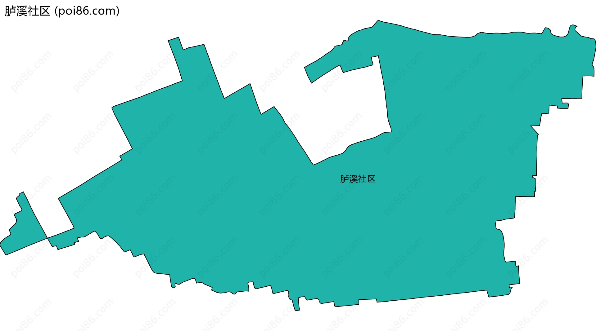 胪溪社区边界地图