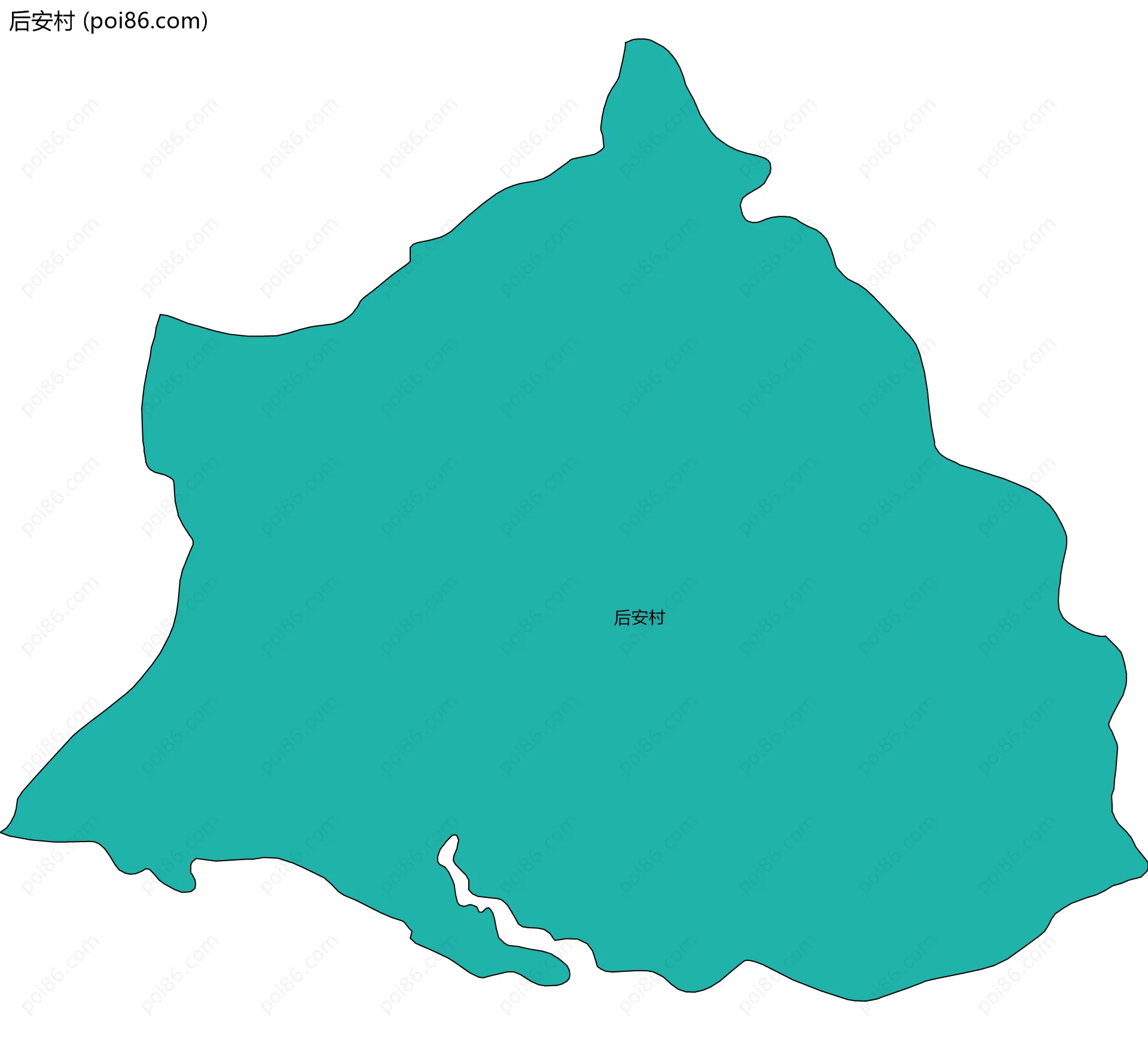 后安村边界地图
