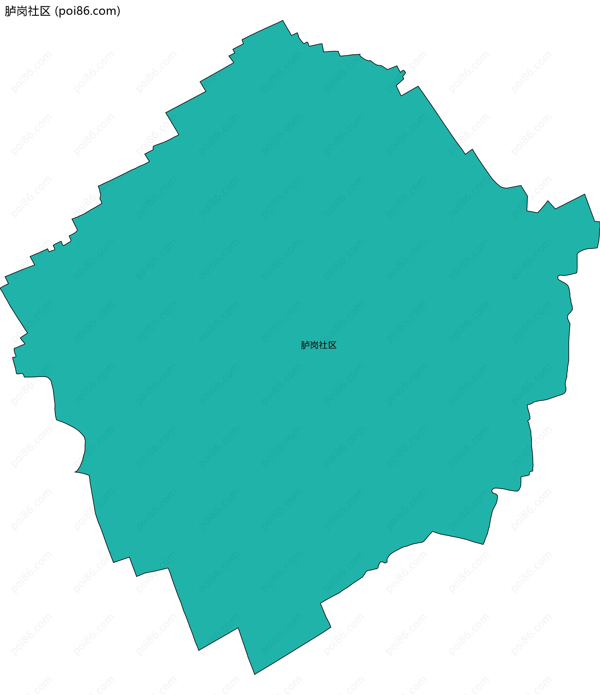 胪岗社区边界地图