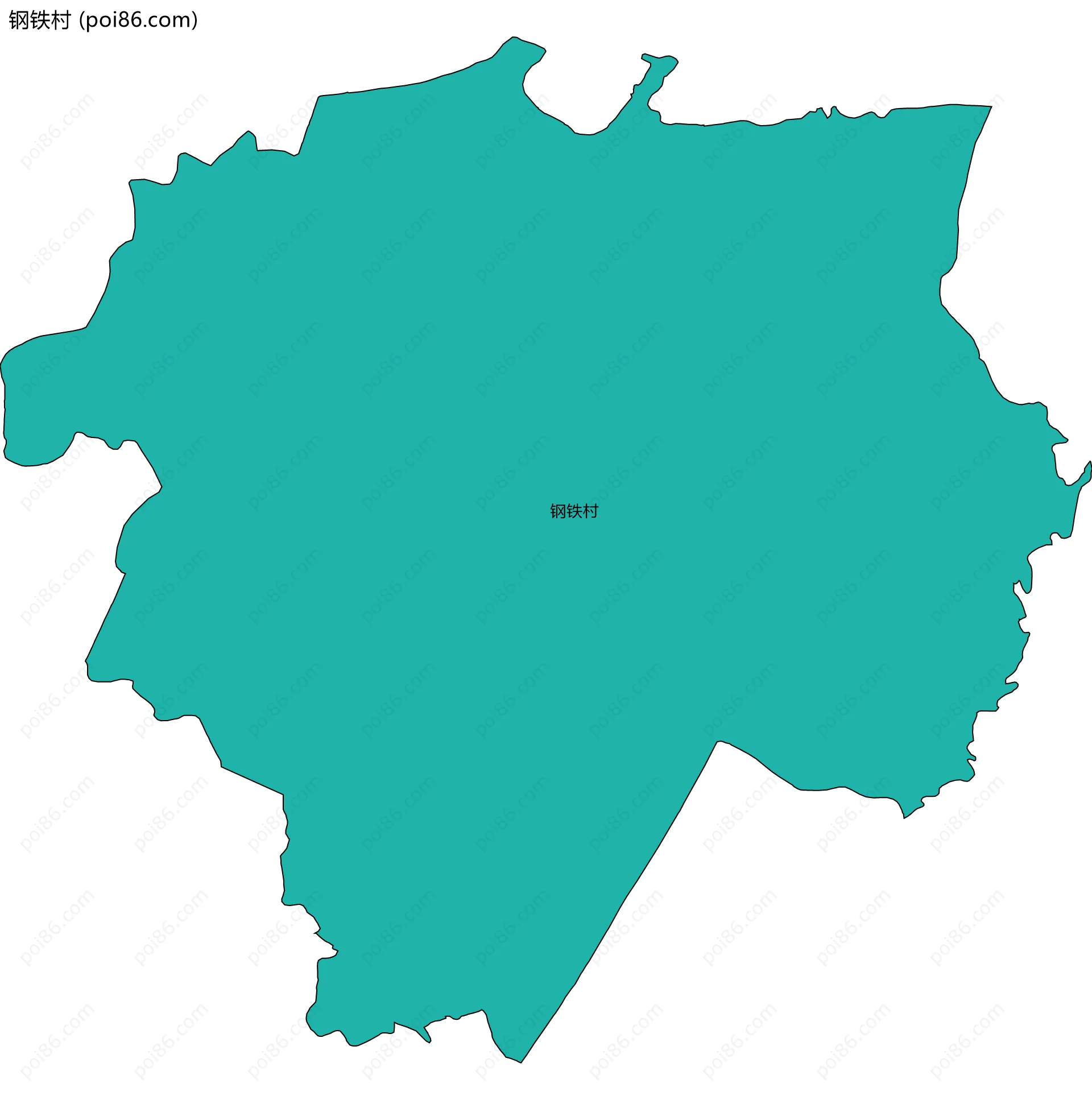 钢铁村边界地图