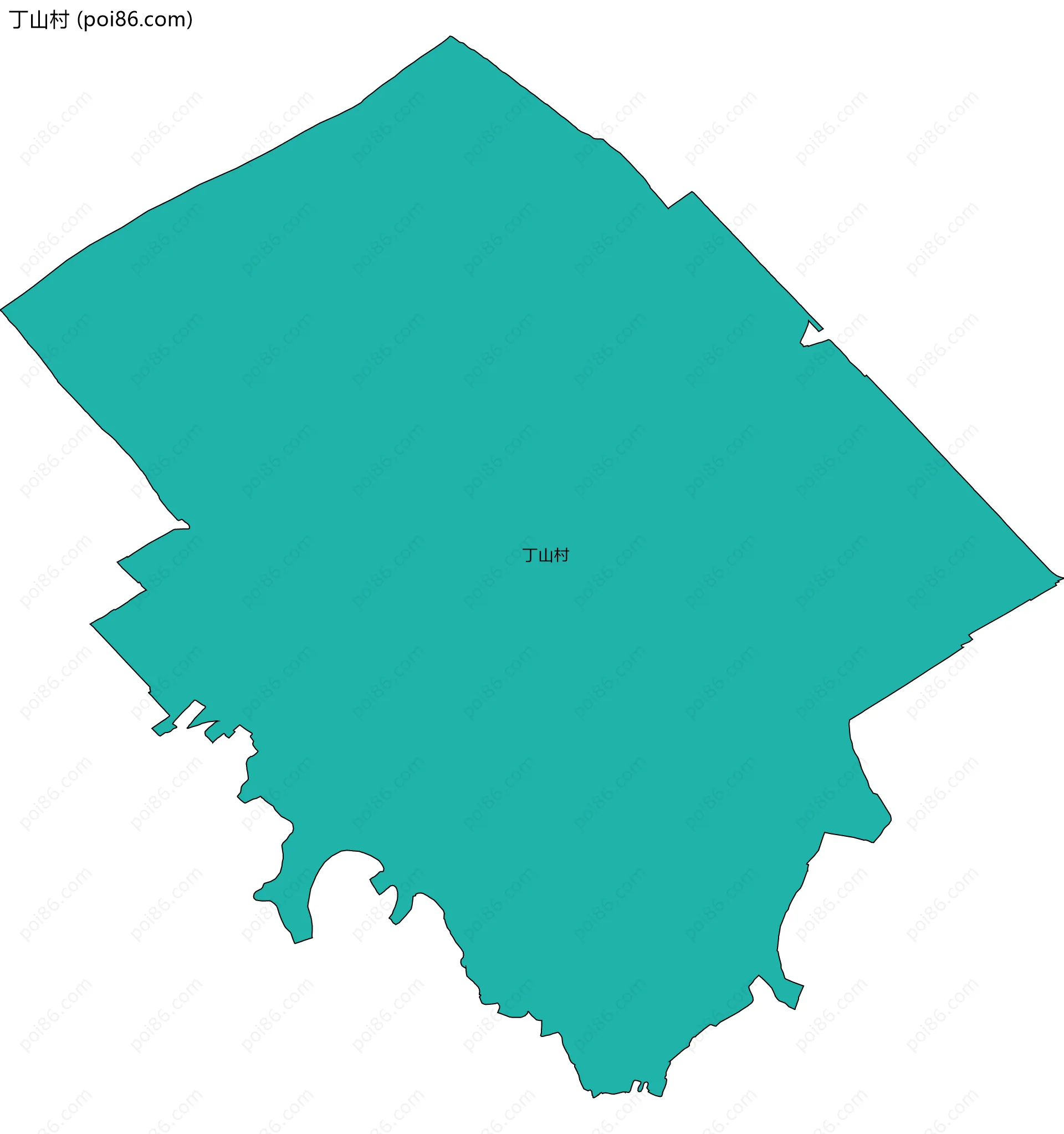 丁山村边界地图