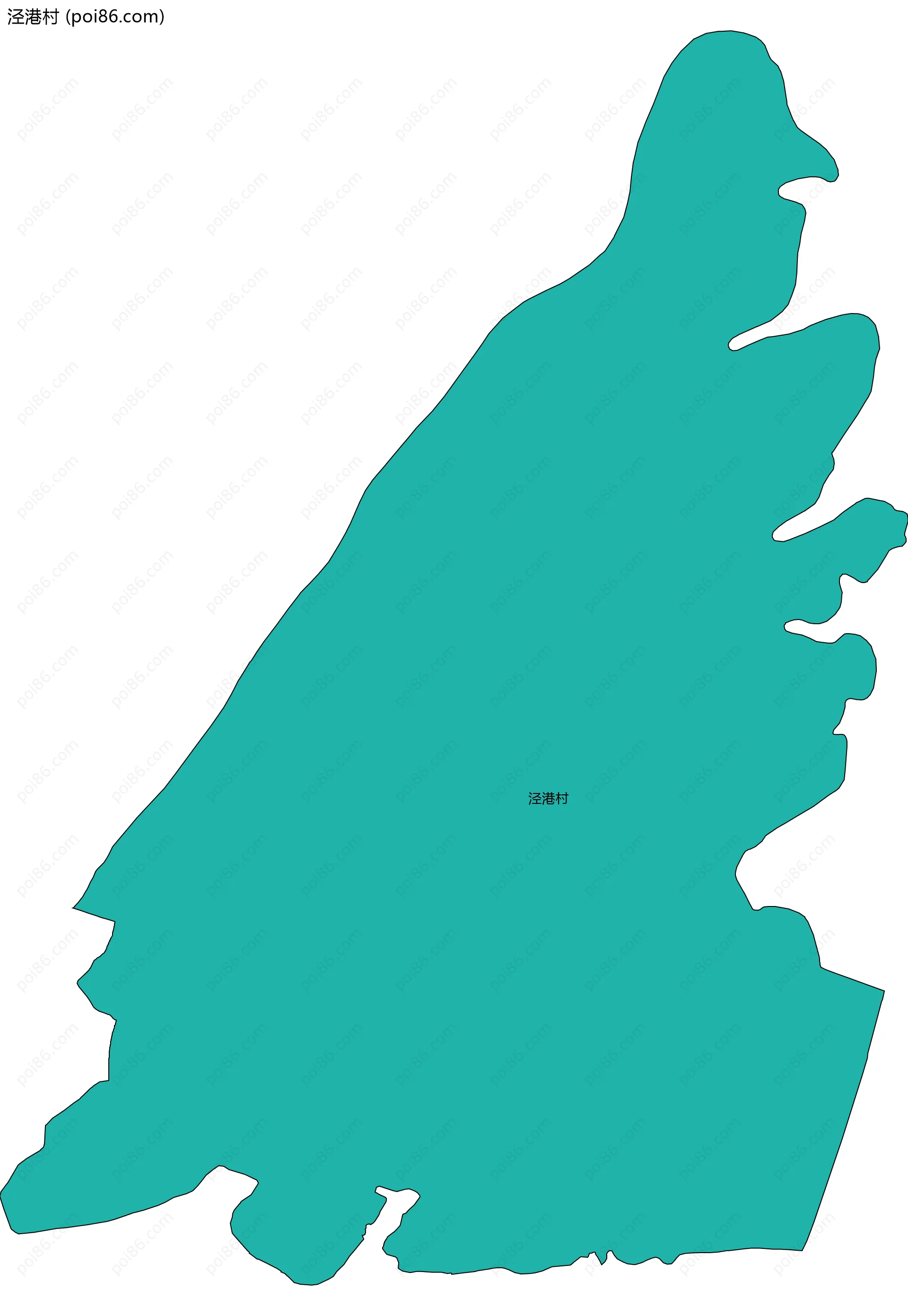 泾港村边界地图