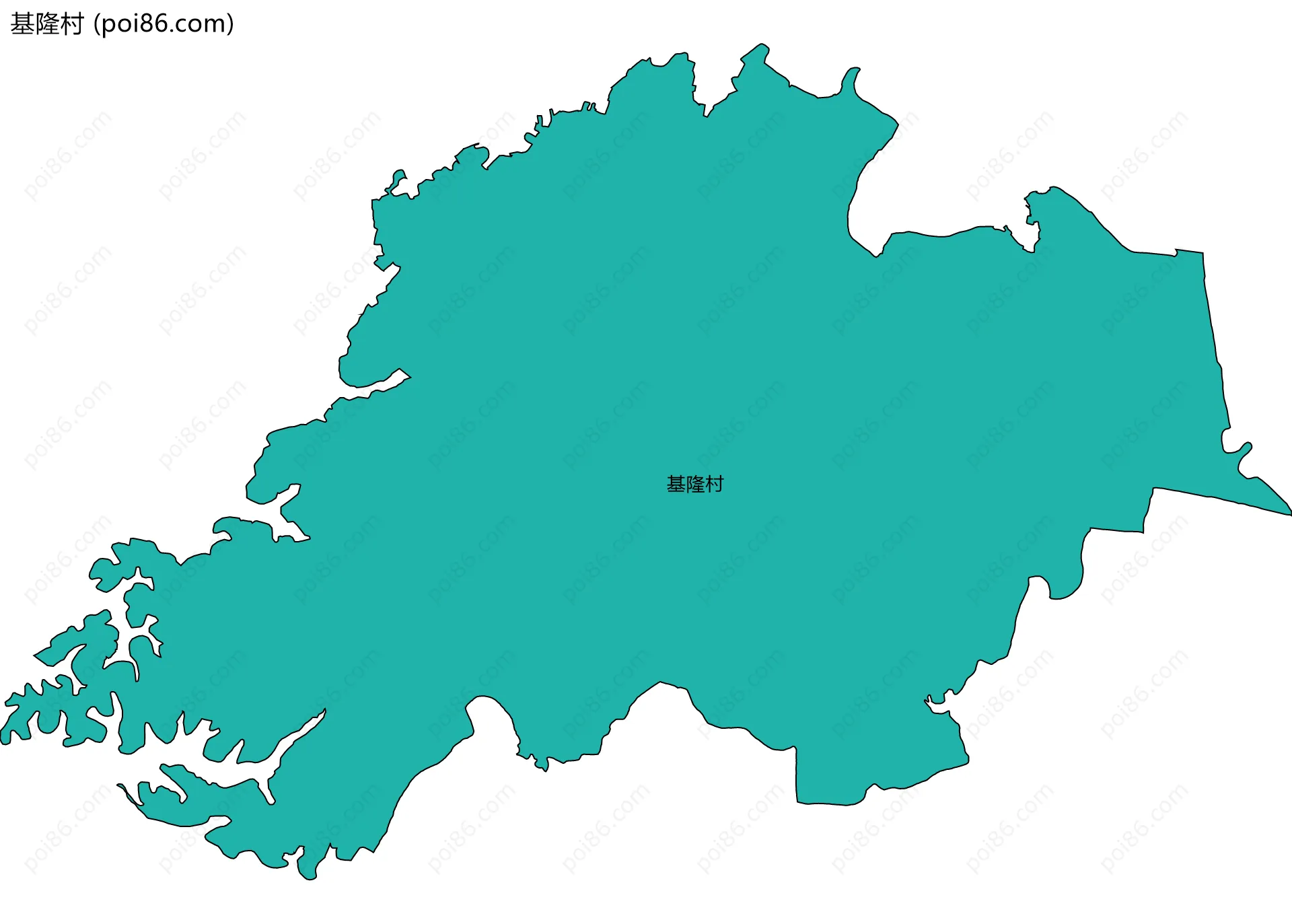 基隆村边界地图