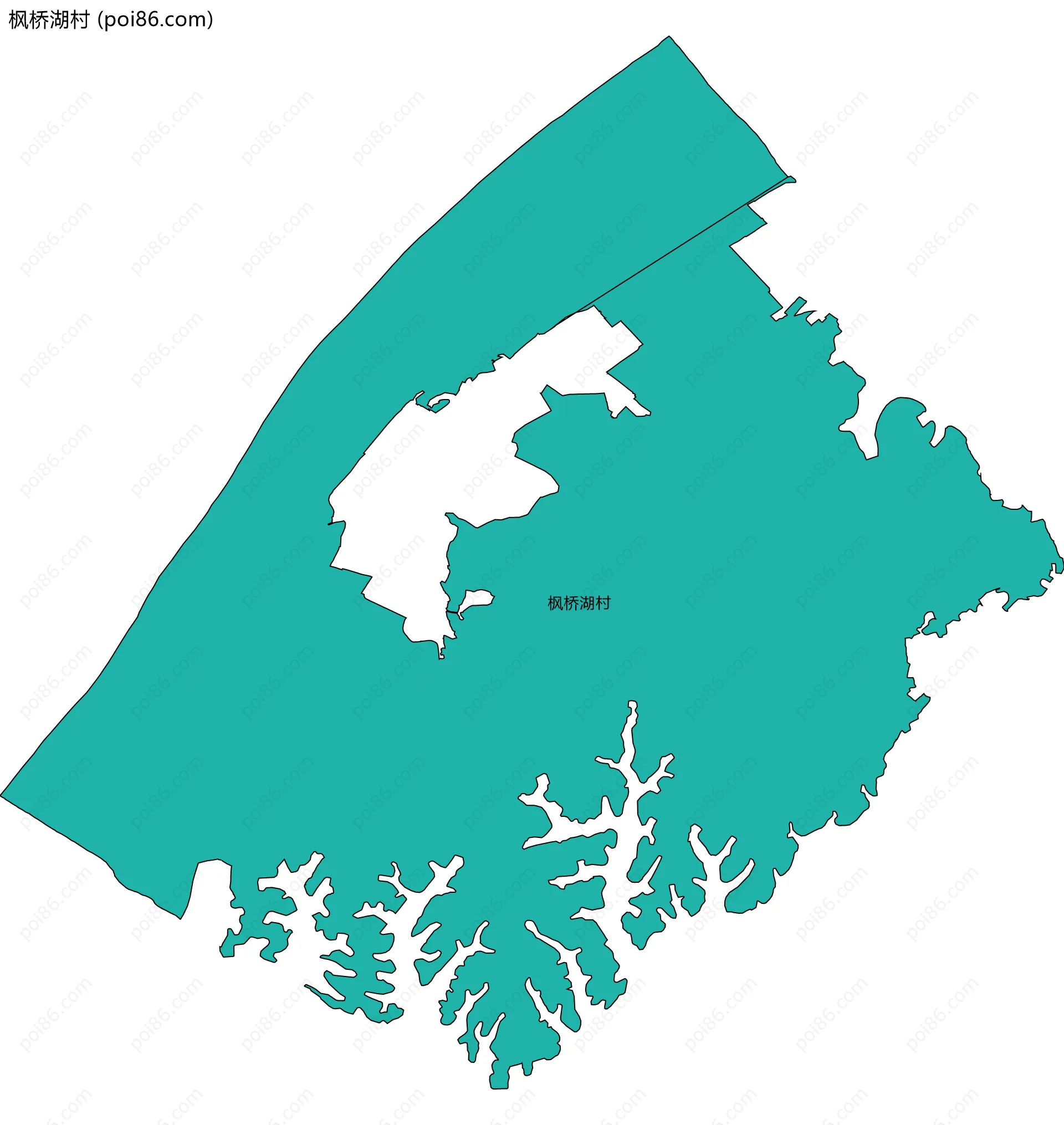 枫桥湖村边界地图