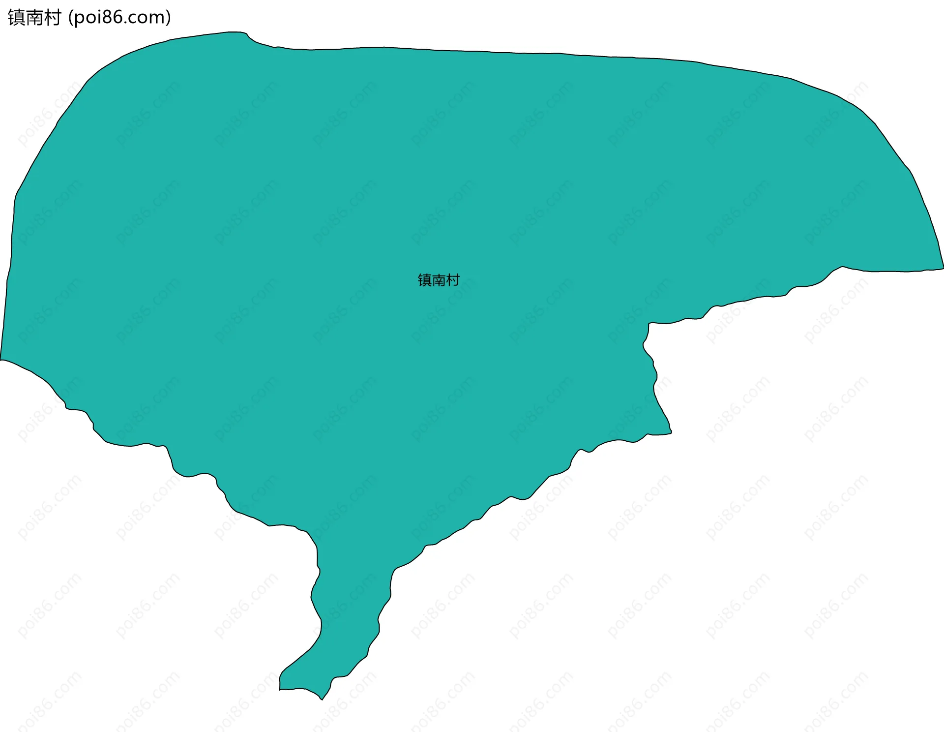 镇南村边界地图